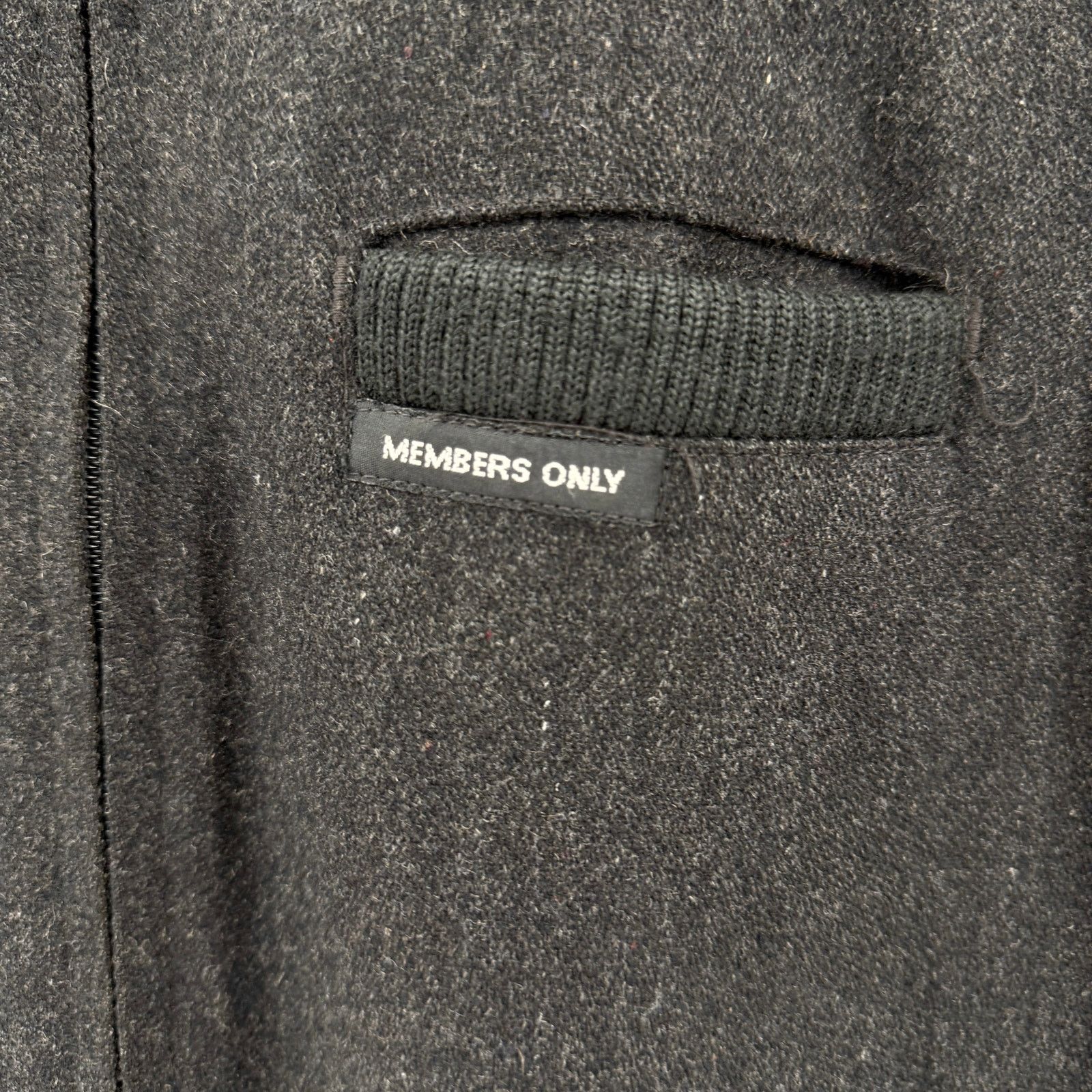 Members Only Vintage 80s Charcoal Wool Blend Iconic Racer Bomber Jacket Size US M / EU 48-50 / 2 - 3 Thumbnail