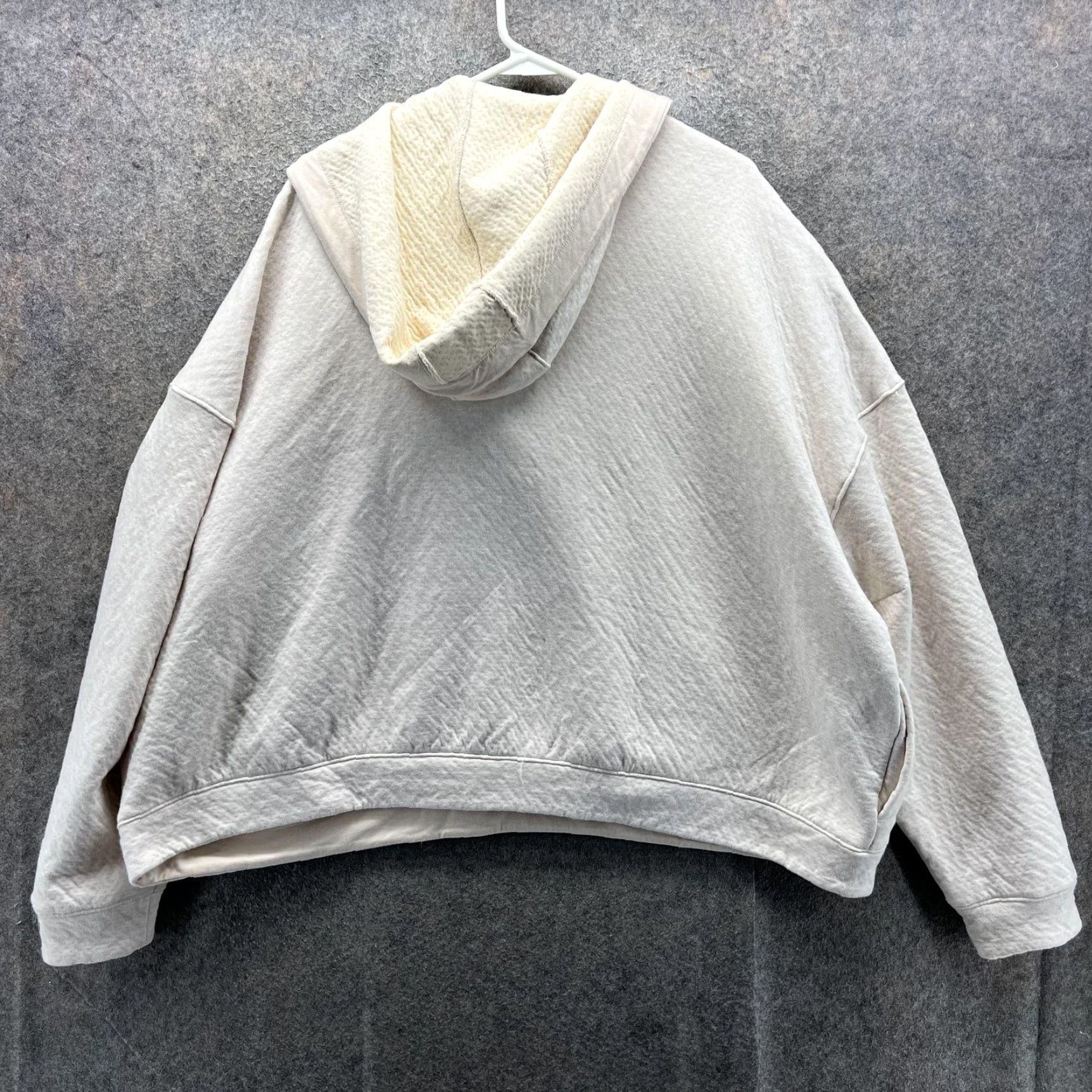 Lunya Lunya Hoodie Womens L/XL White Quilted Oversized Pullover Heavyweight Lined Pullover Casual Winter Womens Size L / US 10 / IT 46 - 7 Thumbnail