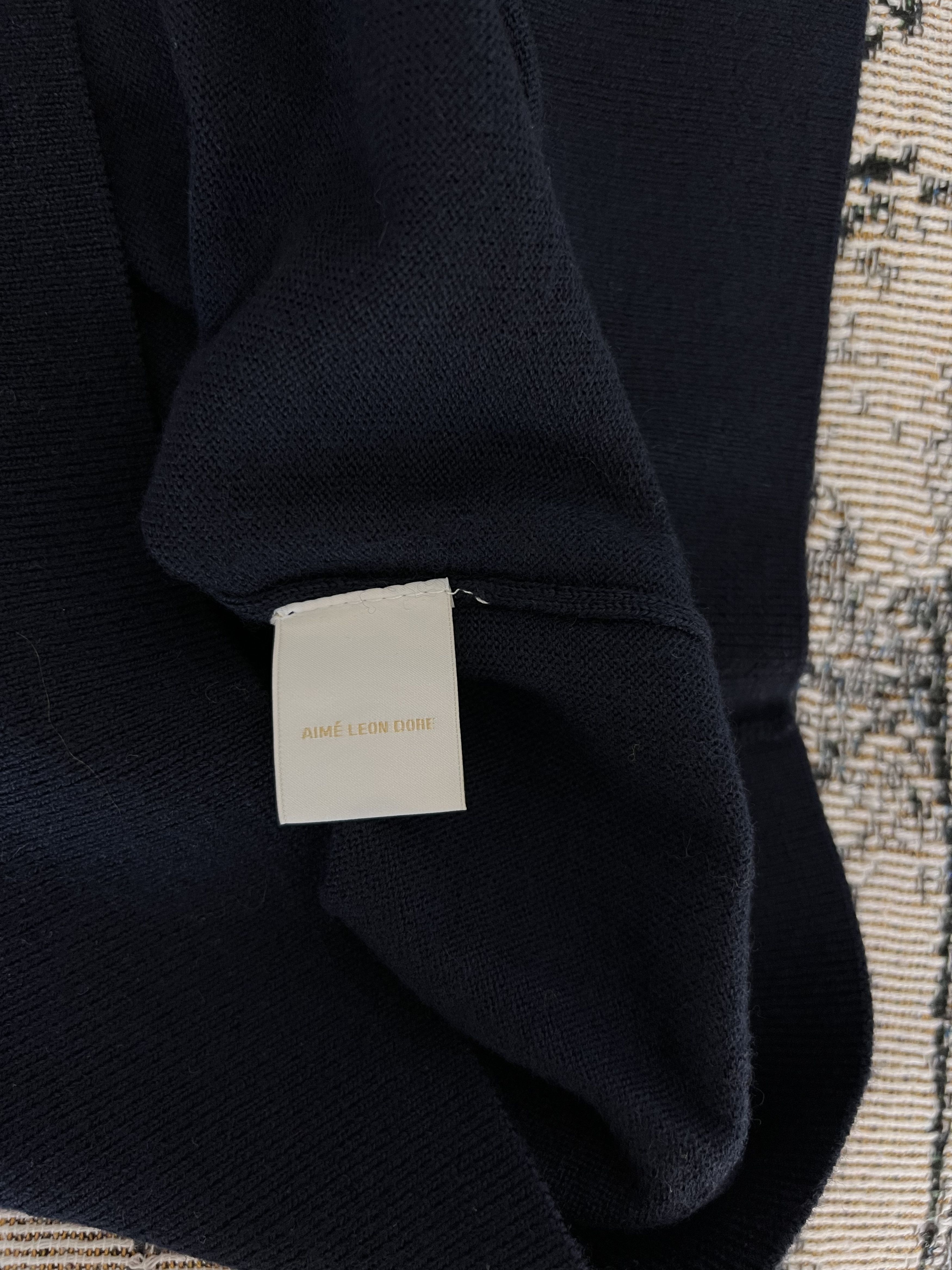 Aime Leon Dore × Drake's Aime Leon Dore Drake's Intarsia V-Neck Sweater in Navy Size US M / EU 48-50 / 2 - 10 Thumbnail