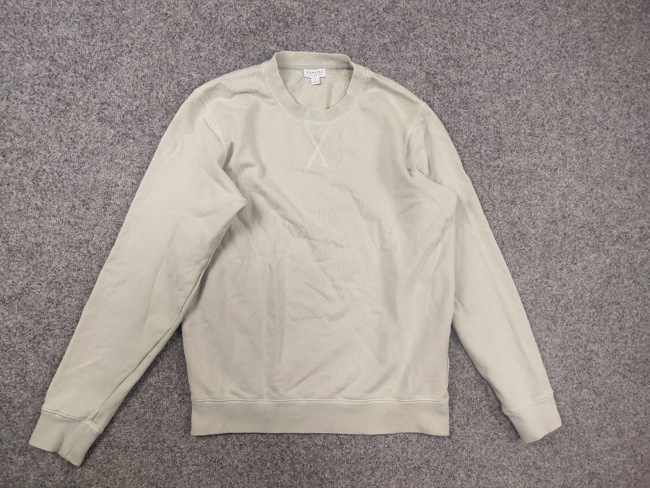 Sunspel Sunspel England Design Light Green crew chek Sweatshirt Size US S / EU 44-46 / 1 - 2 Thumbnail