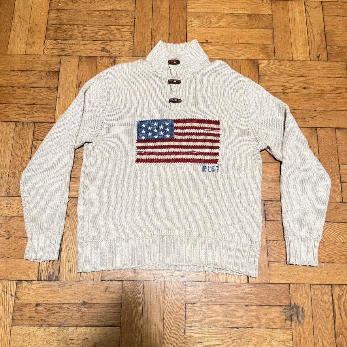 Polo Ralph Lauren Polo Ralph Lauren AMERICAN FLAG KNIT Sweater Size US M / EU 48-50 / 2 - 2 Thumbnail
