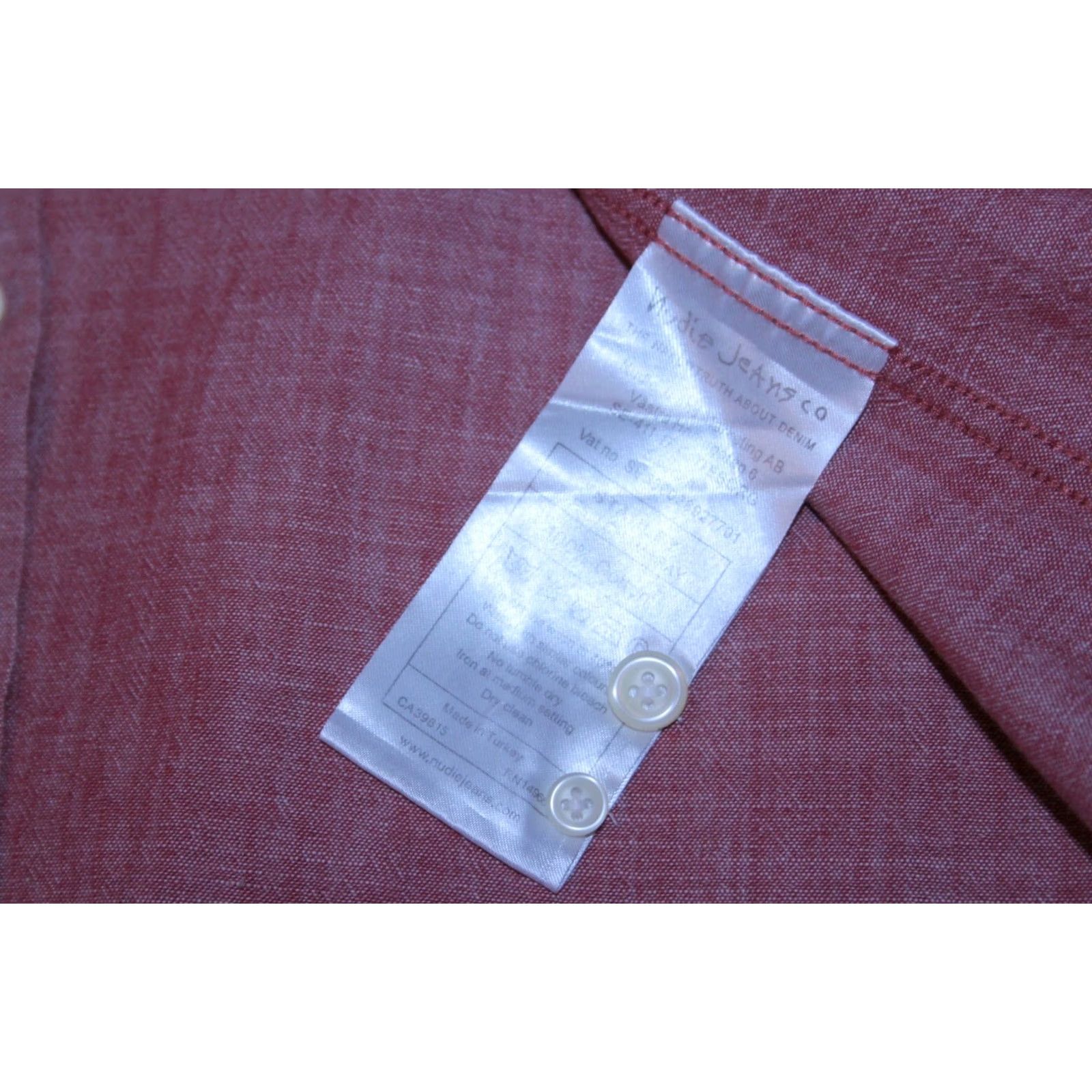 Nudie Jeans Nudie Jeans Shirt Mens Size S Organic Cotton Size US S / EU 44-46 / 1 - 7 Thumbnail