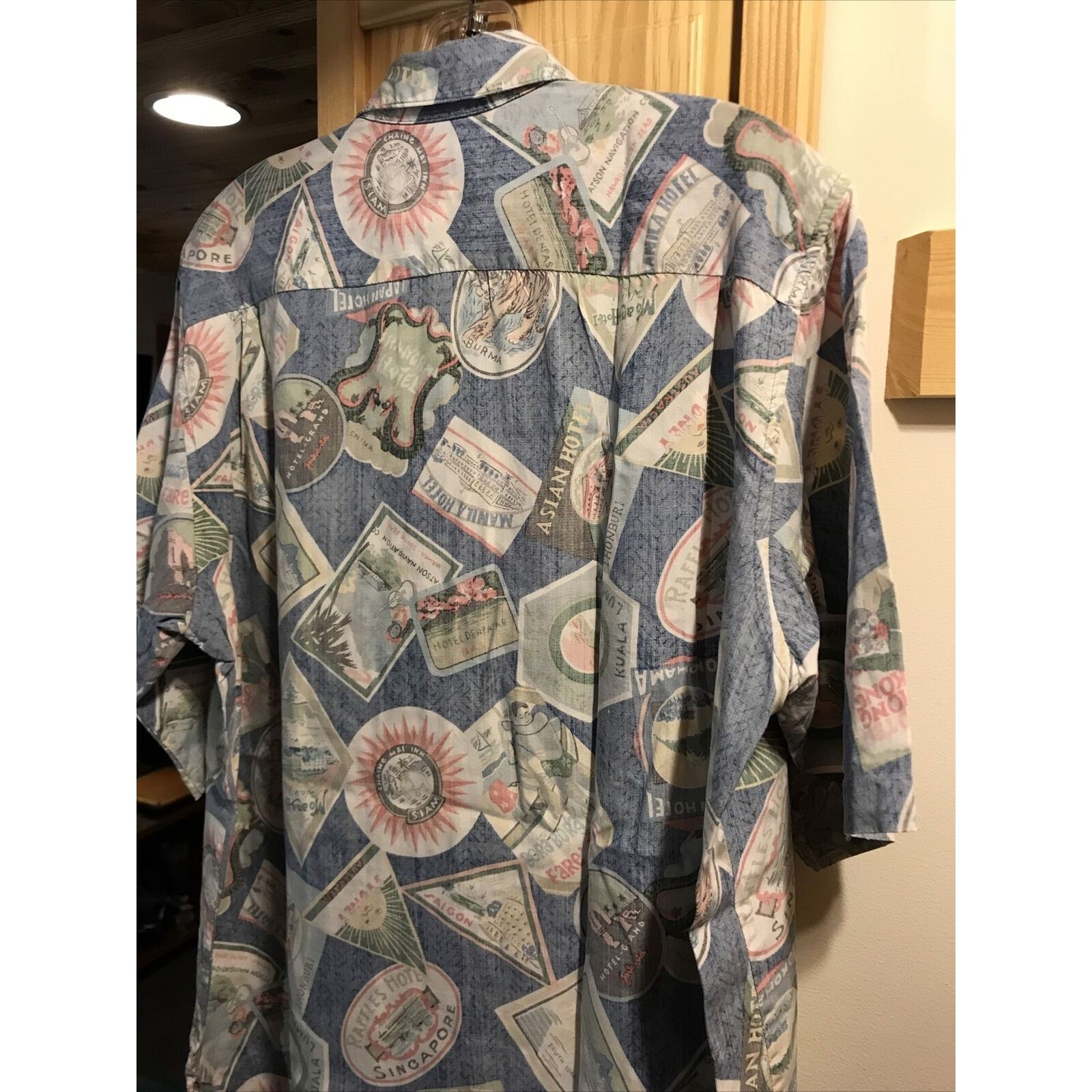 Reyn Spooner Reyn Spooner Vintage Men’s M Blue SS Rayon Hawaiian Shirt Size US M / EU 48-50 / 2 - 11 Thumbnail