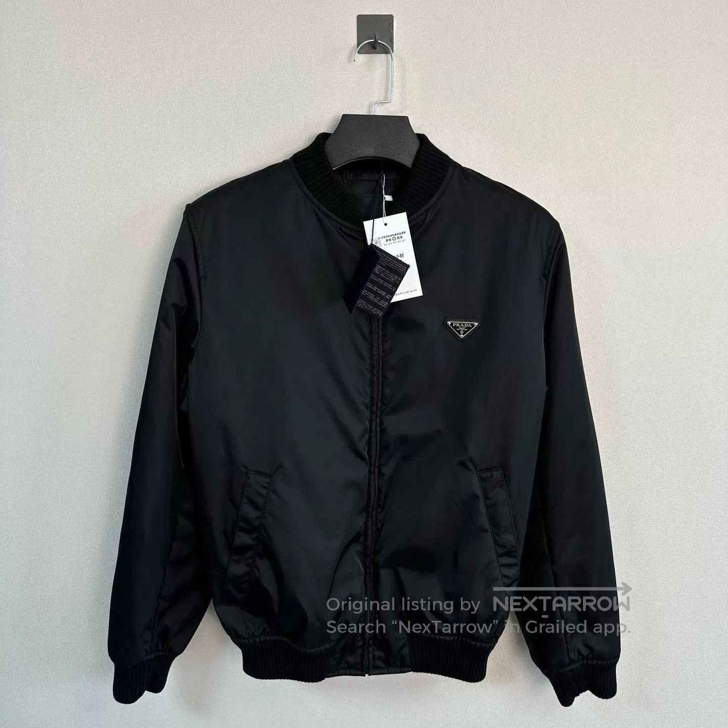 Prada prada black cotton bomber jacket new. Size XL / US 12-14 / IT 48-50 - 1 Thumbnail