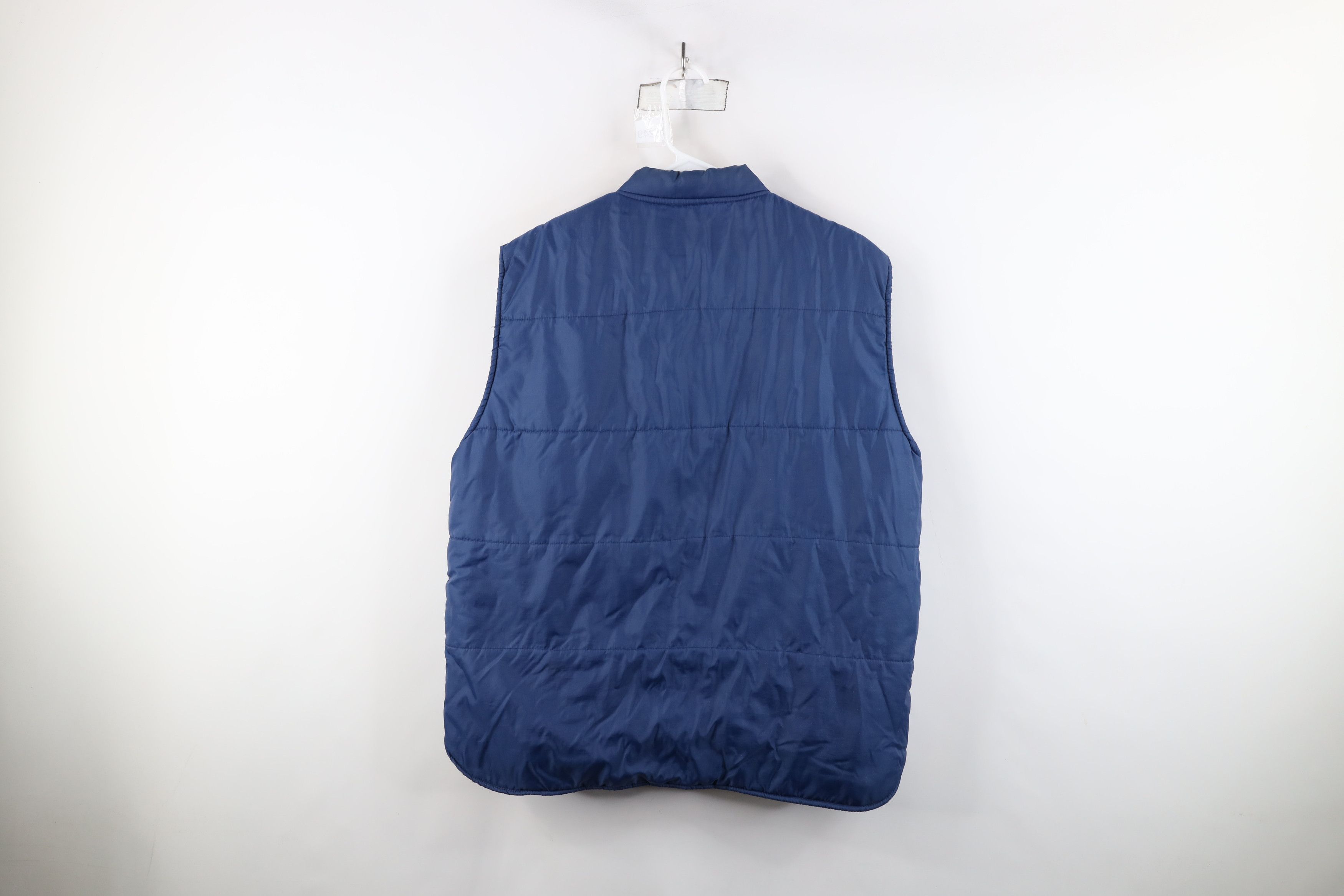 Vintage Vintage 70s Streetwear Full Button Puffer Vest Jacket Blue Size US XL / EU 56 / 4 - 11 Thumbnail