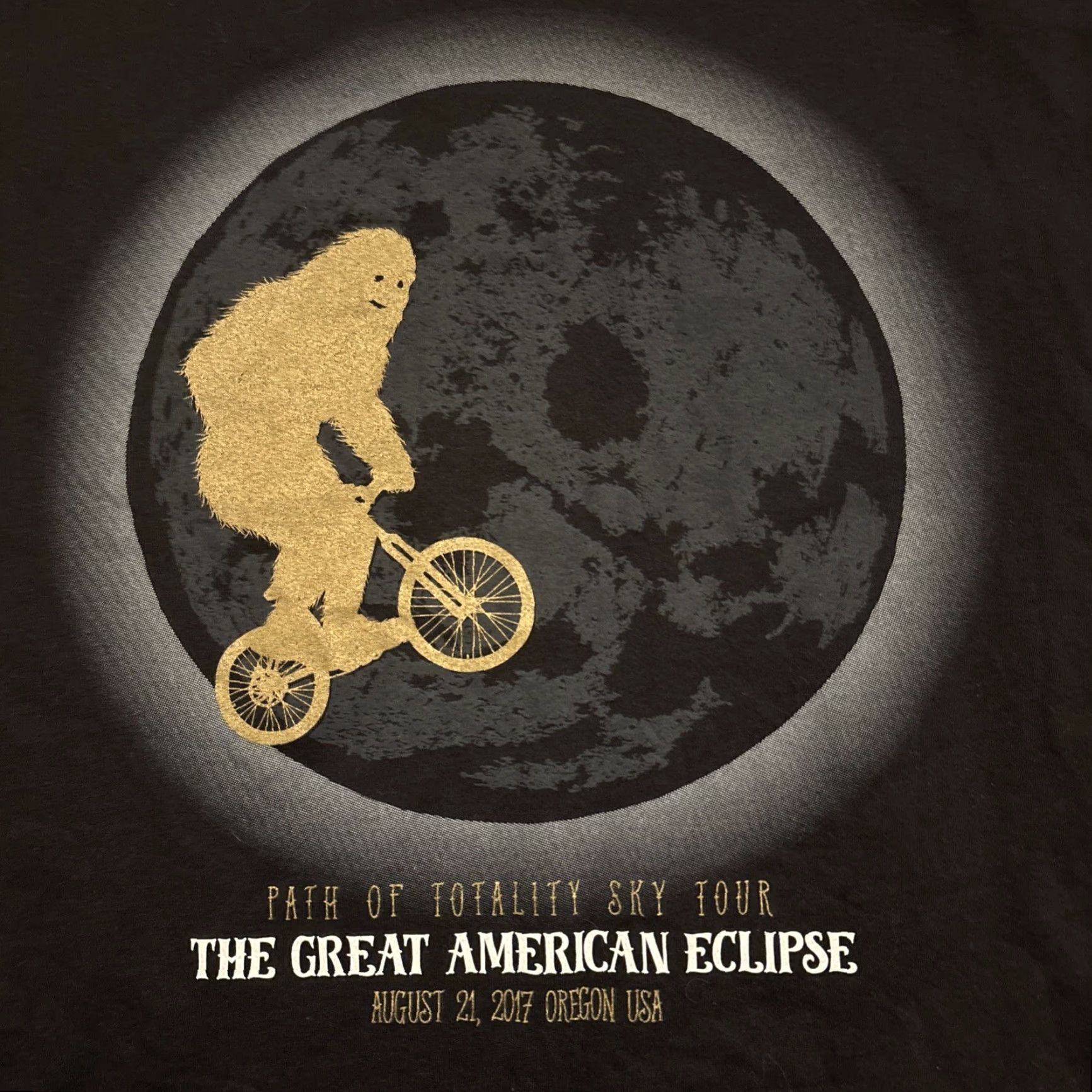 Greats VINTAGE Great American Eclipse Oregon USA 2017 T Shirt Adult Medium Black Totality EUC Mens Size US M / EU 48-50 / 2 - 2 Thumbnail
