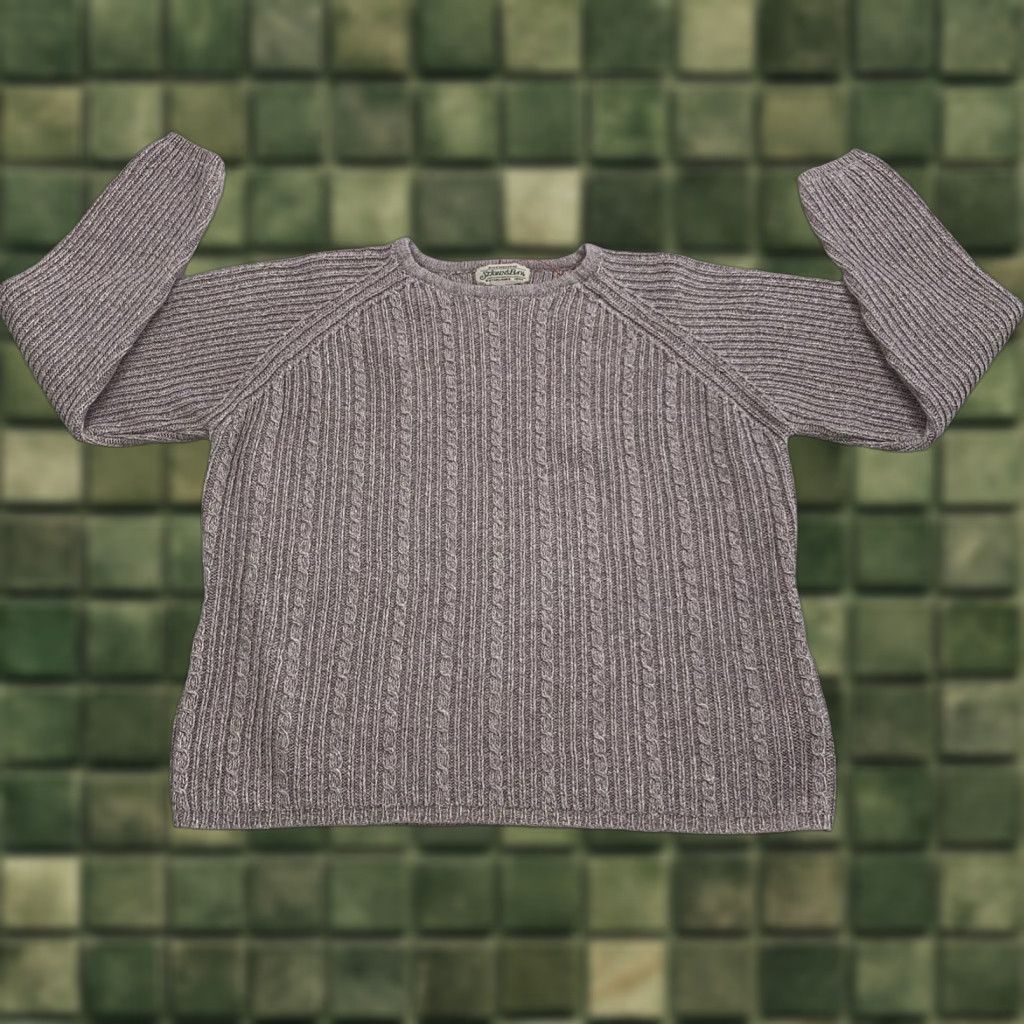 Vintage VINTAGE St John’s Bay Cable Knit Sweater Hoodie? Bohemian 90s Beige M Womens Size M / US 6-8 / IT 42-44 - 1 Thumbnail