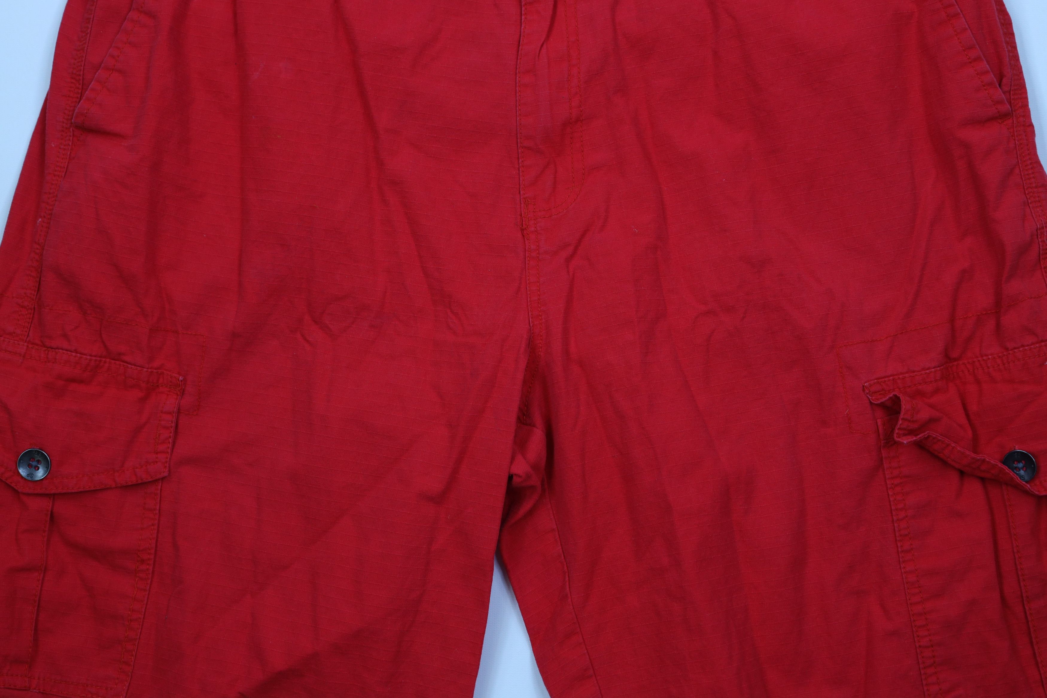Southpole Vintage 90s Y2K Southpole Ripstop Fatigue Cargo Shorts Red Size US 42 / EU 58 - 3 Thumbnail