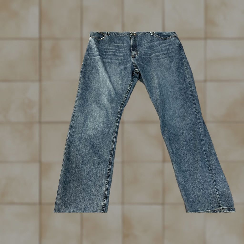 Wrangler Wrangler Jeans Mens 42x32 Blue Straight Leg Denim 10ZM100VB Regular 5-Pocket Logo Patch Vintage: No Size US 42 / EU 58 - 1 Thumbnail