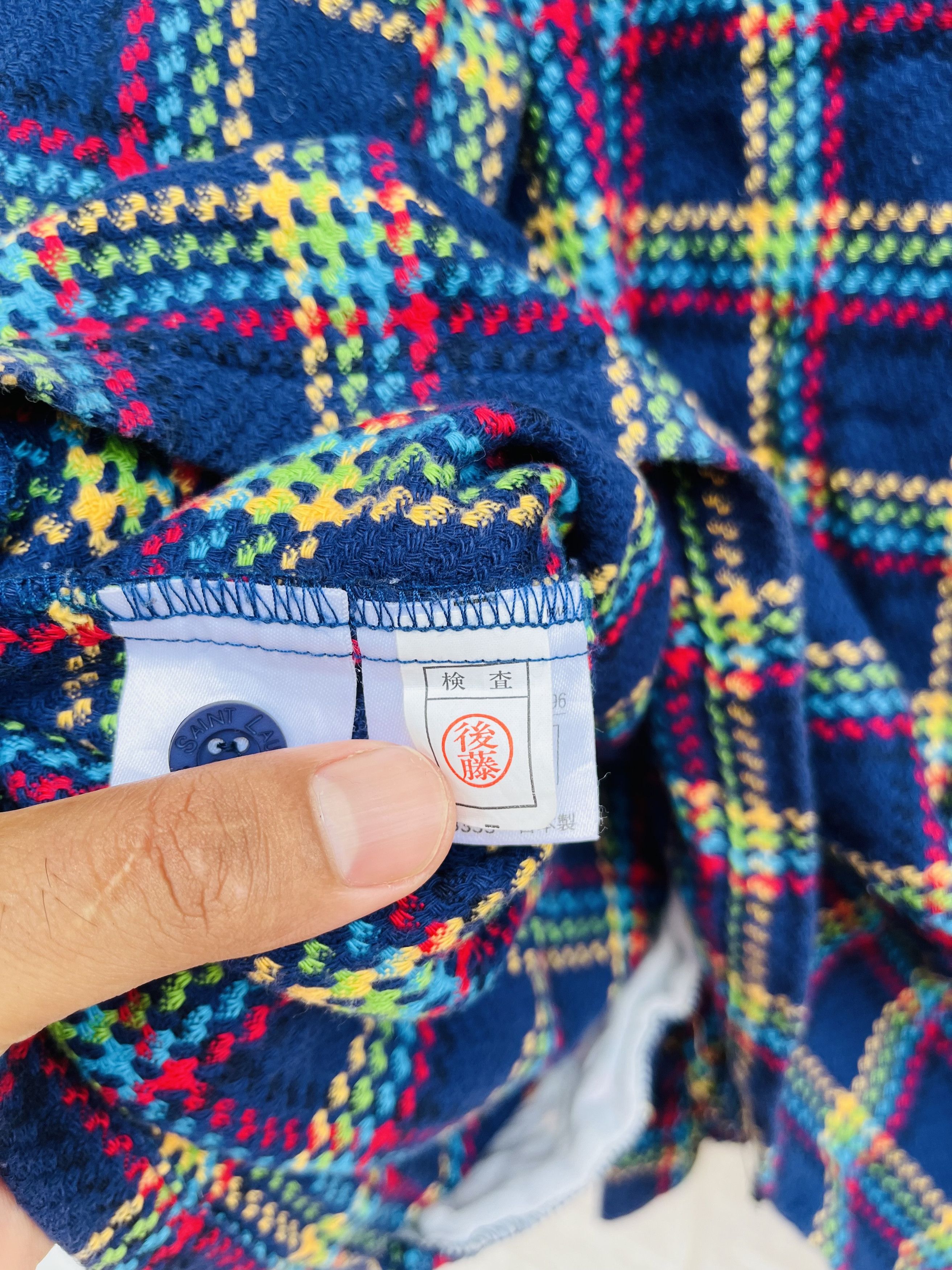 Designer × Vintage × Yves Saint Laurent Vintage Vyes Saint Laurent Multi Colour Designer Style Size US L / EU 52-54 / 3 - 10 Thumbnail
