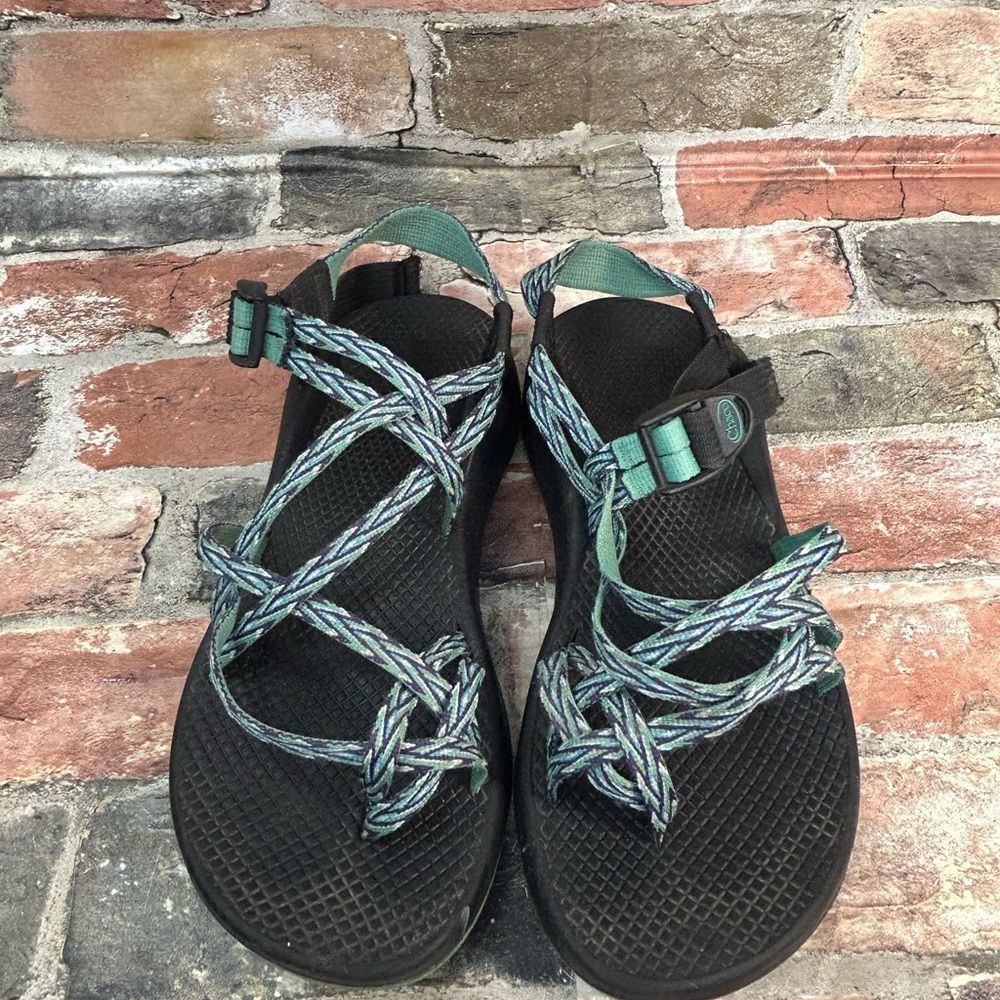 Chaco Chaco Blue Braided Black Adjustable Zx/2 Sandals Size 9 Size US 9 / IT 39 - 2 Thumbnail