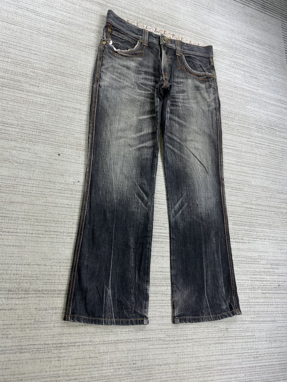 Edwin Vintage Edwin Flared Ash Grey Denim Jeans Size US 34 / EU 50 - 4 Thumbnail