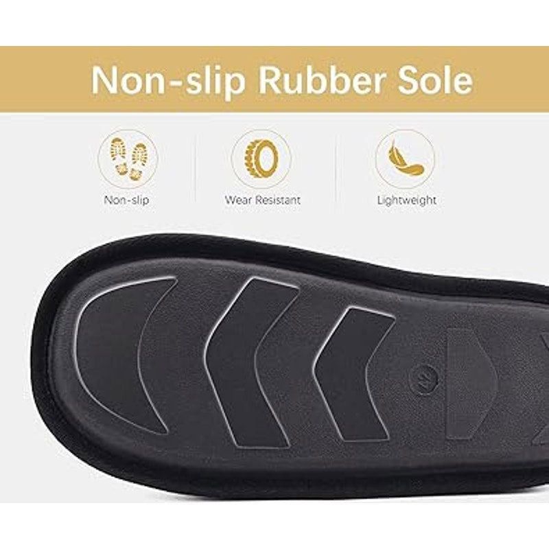 Other Oncai Men's Size 11 Gray Cotton Blend Memory Foam Slippers Size US 11 / EU 44 - 4 Thumbnail