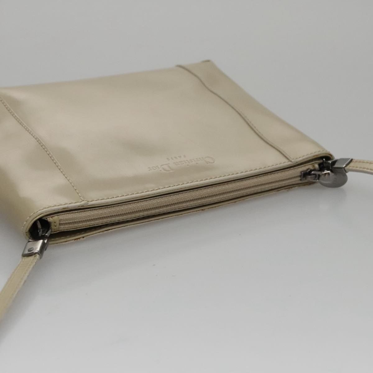 Dior DIOR Shoulder Bag Patent Leather Beige Silver Size ONE SIZE - 5 Thumbnail