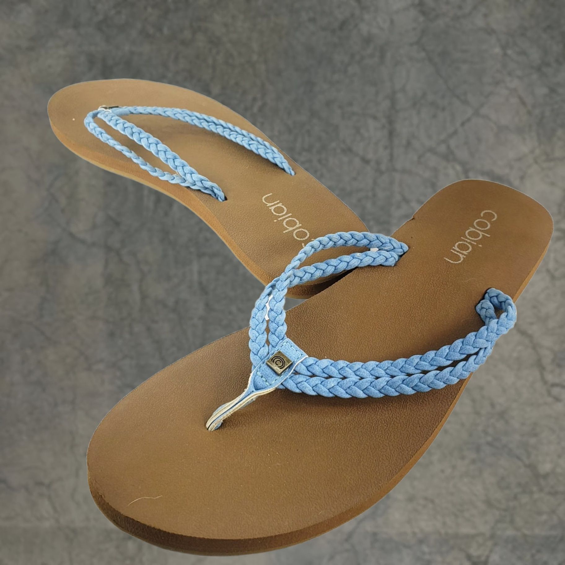 Vintage Cobian Leucadia Blue Braided Flip Flop Comfort Sandals 8-9 Womens Sandal Casual Travel Beach Bohemian Size US 8 / IT 38 - 1 Thumbnail