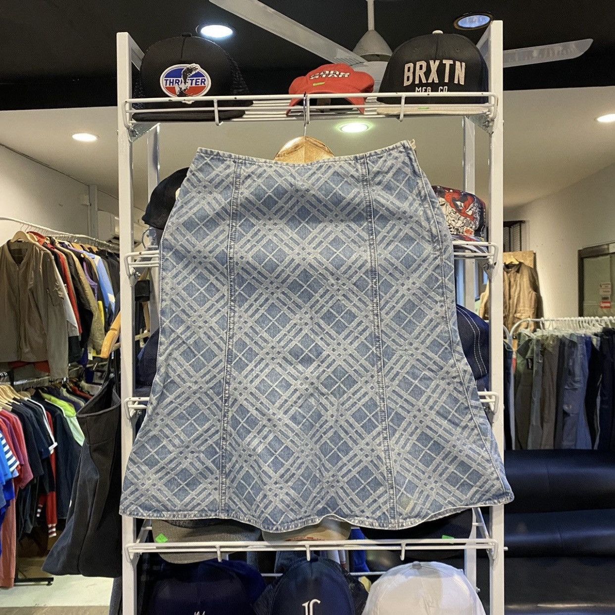 Burberry Burberry Blue Label Skirt Nova Check Denim Size 28" / US 6 / IT 42 - 1 Thumbnail