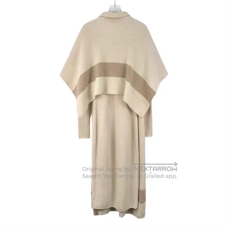 Hermes Hermes Light brown cashmere half-zip short-sleeved knit dr Size XXS / US 00 / IT 34 - 2 Thumbnail