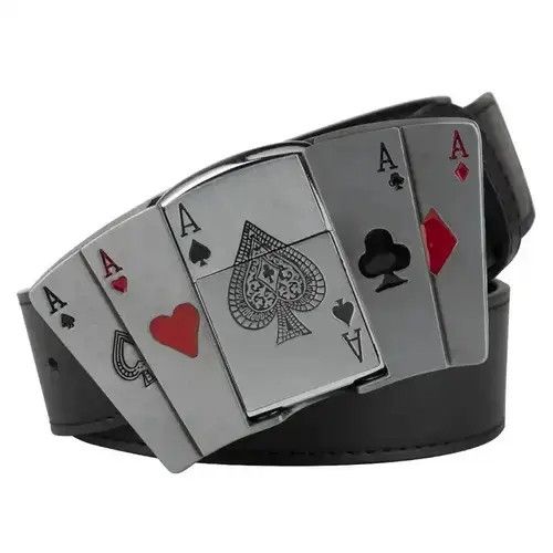 Other Kawasaki x Min Poker Buckle with lighter PU Leather Belt Size ONE SIZE - 4 Thumbnail