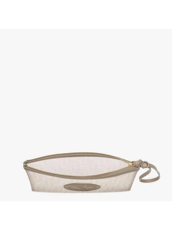 Fendi o1s1wg110426 Size:OS/Ff Flat Pouch in Beige/White Size ONE SIZE - 3 Thumbnail