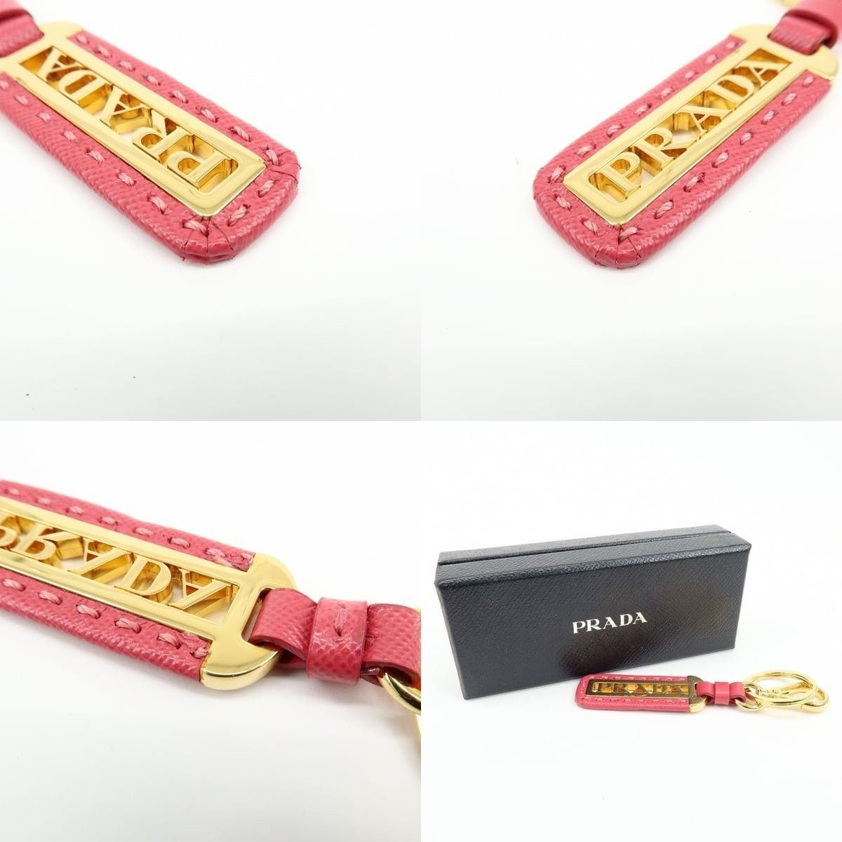 Prada Prada Logo Saffiano Keychain Red Size ONE SIZE - 6 Thumbnail