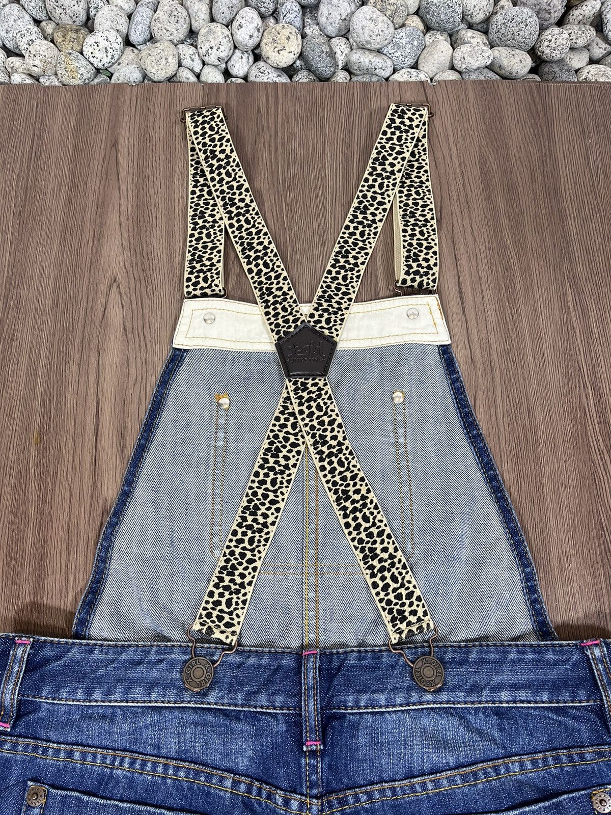 Girl Skateboards × X-Girl X-Girl Leopard Suspender Short Jumpsuit Size 33" - 4 Thumbnail