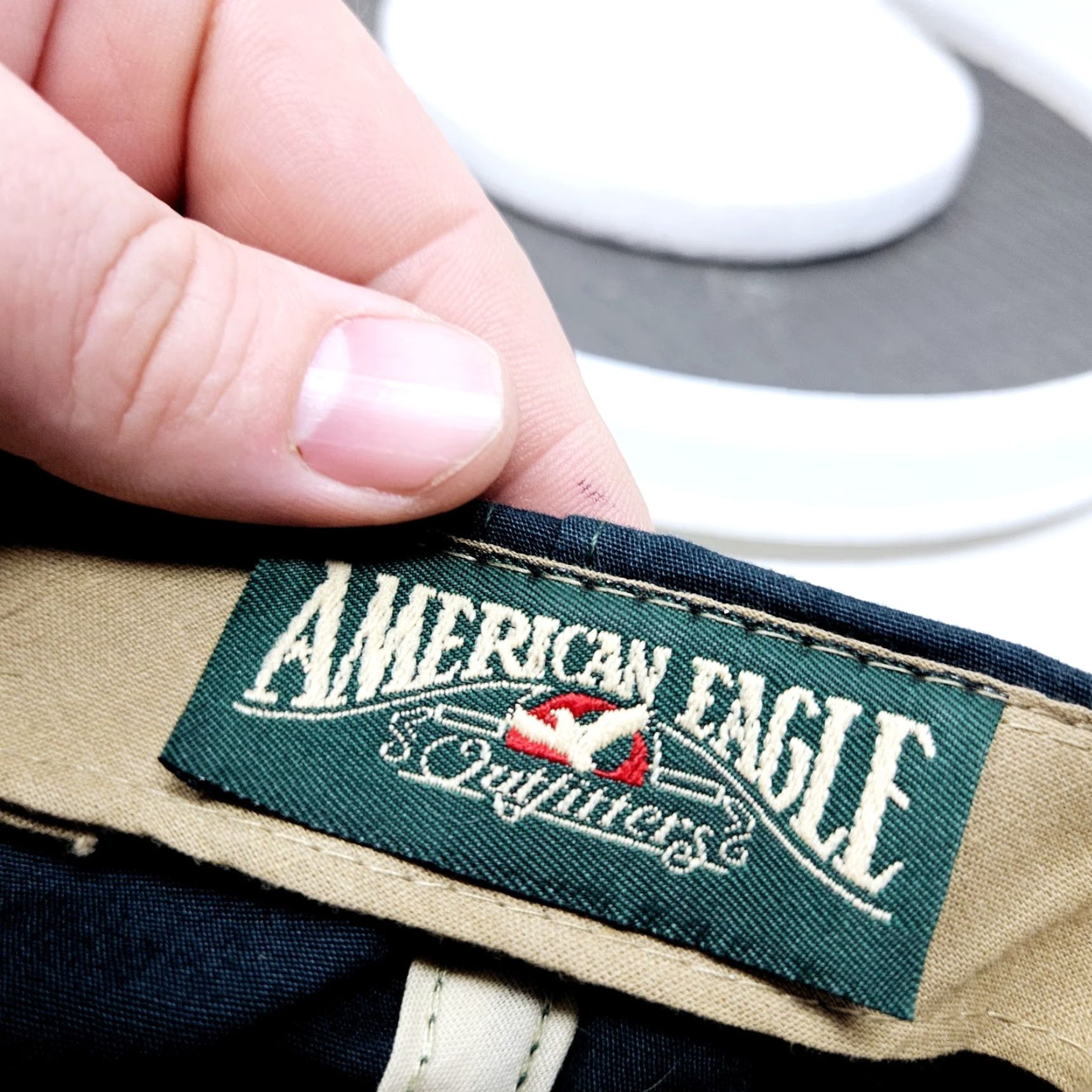 American Eagle Outfitters VINTAGE American Eagle Outfitters Hat Cap Black Adjustable Strap Made In USA Baseball Cap Men One Size Black 90s USA Adjustable Mens Size ONE SIZE - 7 Thumbnail