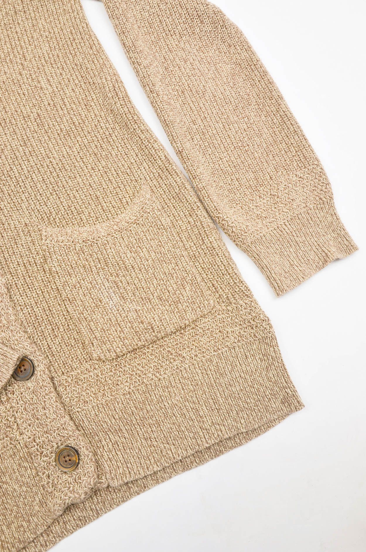 Lauren Ralph Lauren LRL Ralph Lauren Shawl Collar Cotton Cardigan Beige - Size L Size L / US 10 / IT 46 - 5 Thumbnail