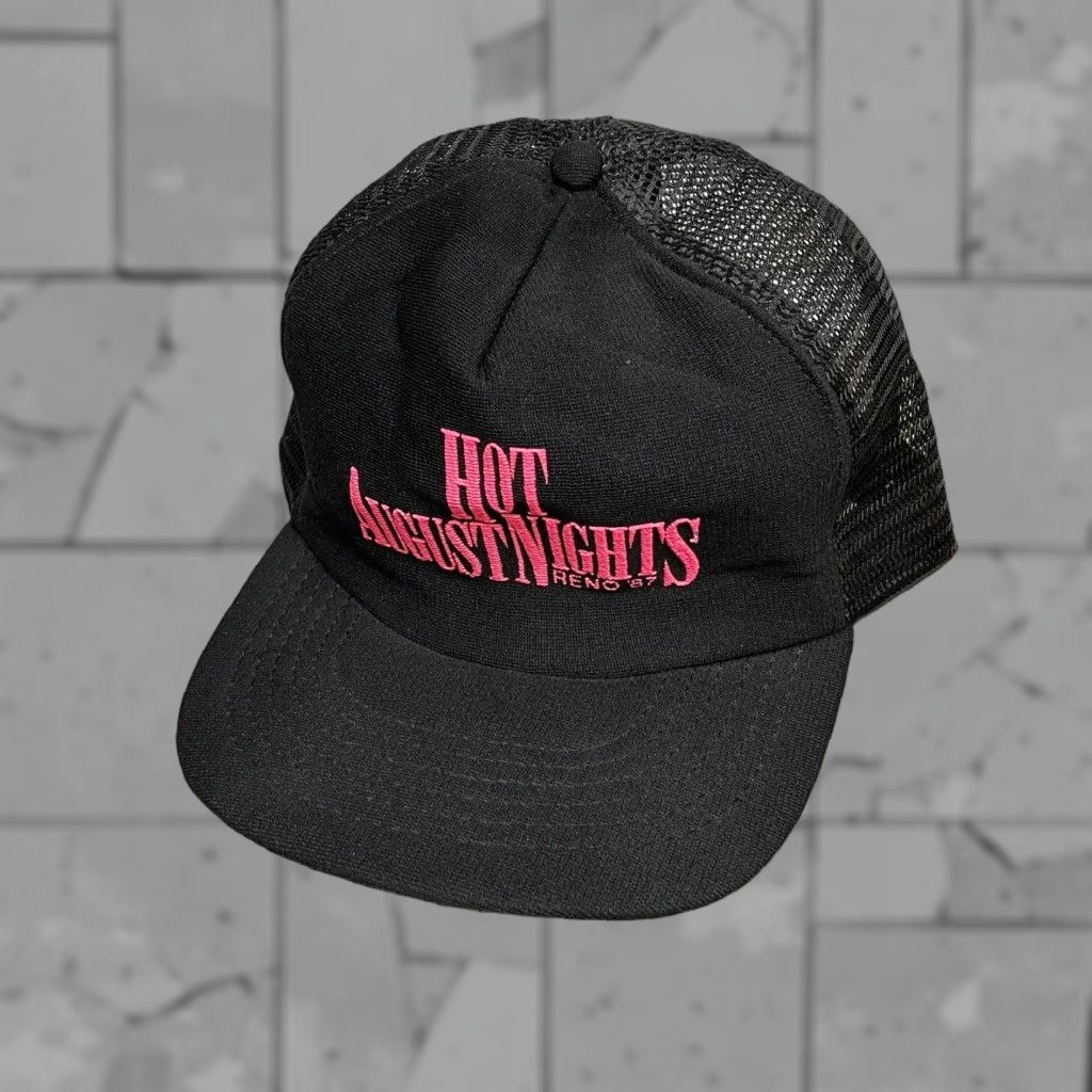 Vintage VINTAGE Sunrise Sales Trucker Cap Baseball Cap One Size Black USA 1987 90s Mens Adjustable USA Theme Size ONE SIZE - 1 Thumbnail