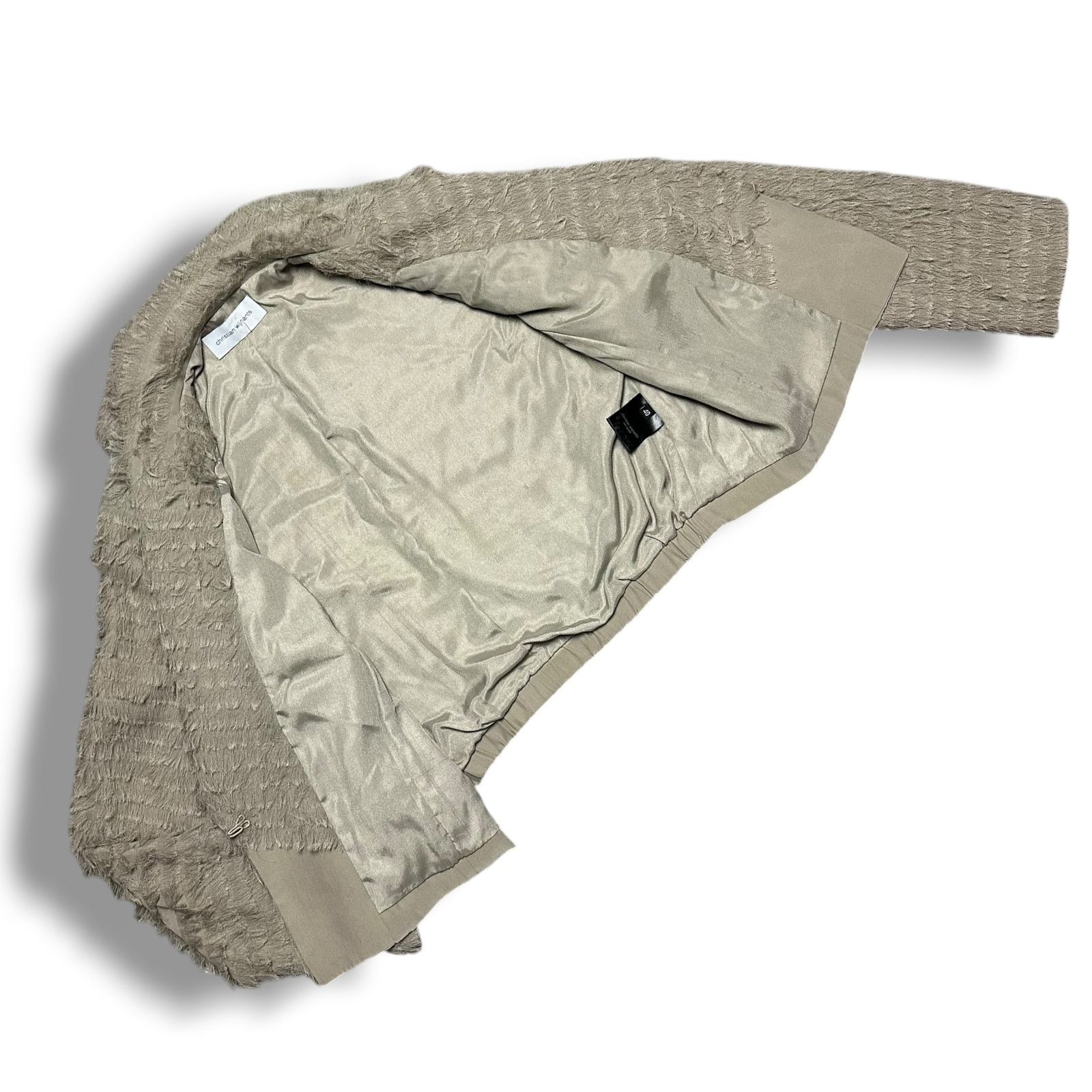 Christian Wijnants Christian Wijnants 100% Silk Textured Cropped Jacket Size M / US 6-8 / IT 42-44 - 8 Thumbnail