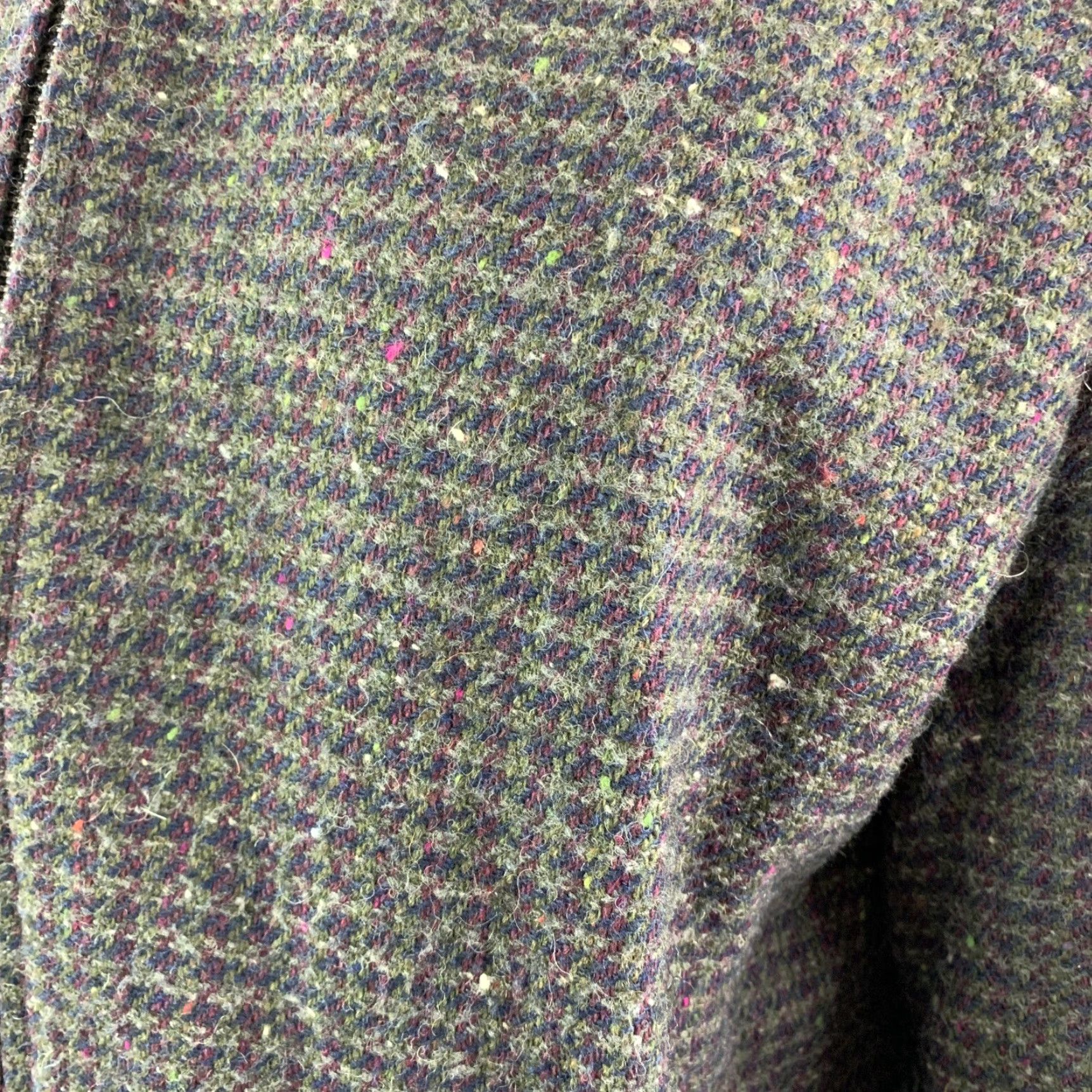 Vintage VINTAGE Dressbarn Zip Front Jacket Women’s Gray Burgundy Wool Blend Tweed Lined 16 Size XXL / US 16-18 / IT 52-54 - 4 Thumbnail
