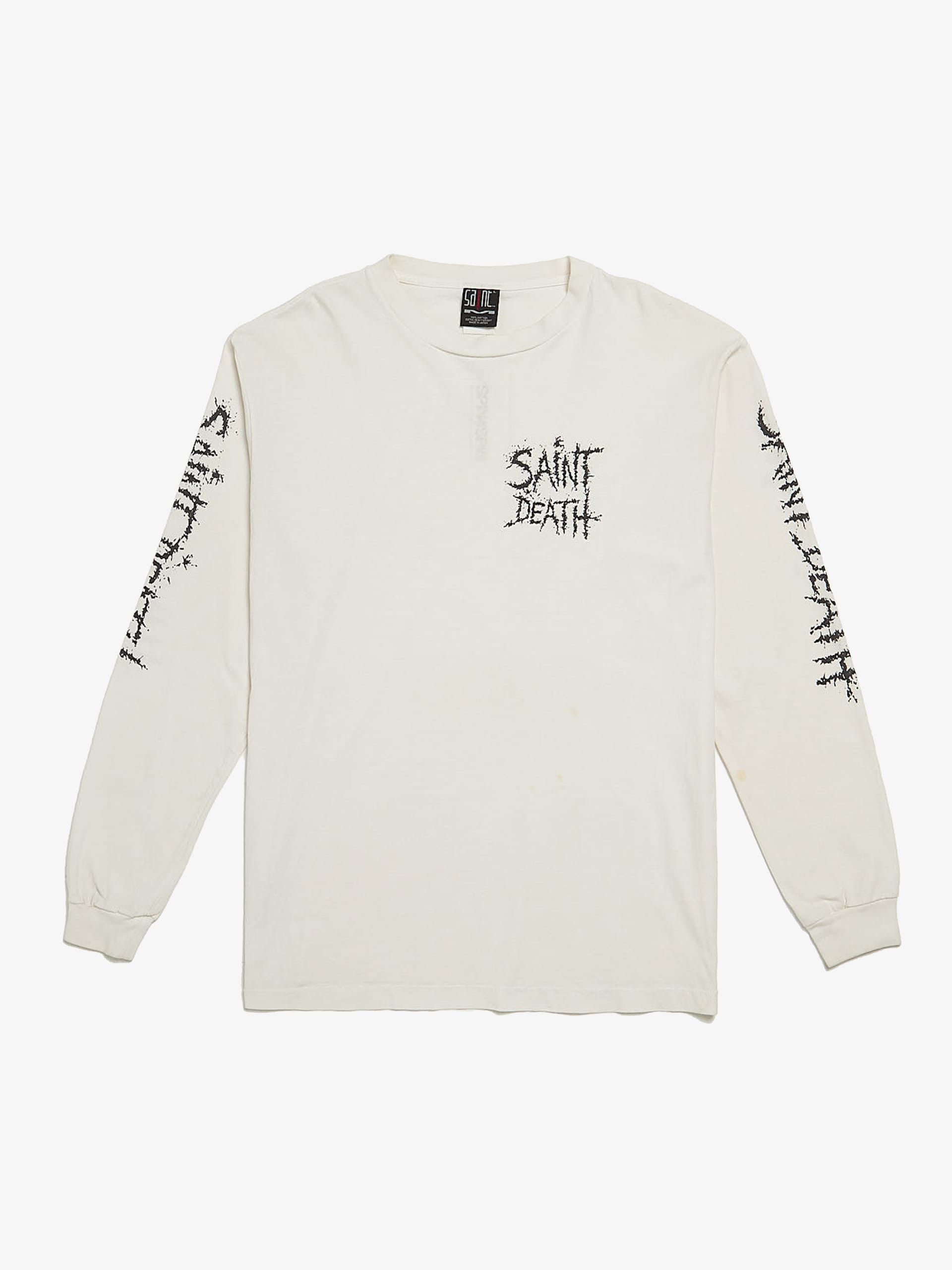 Saint Michael White Saint Death Printed Cotton Longsleeve Size US L / EU 52-54 / 3 - 1 Thumbnail