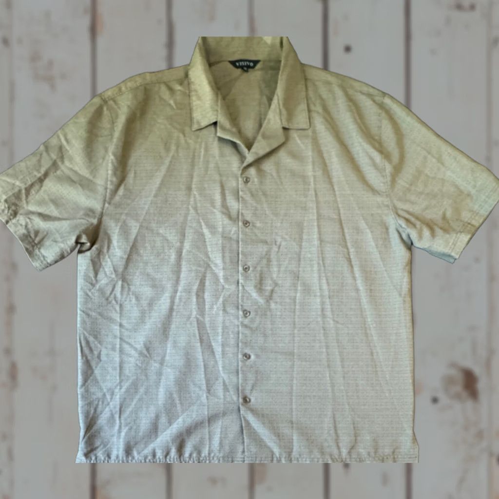 Vintage Visivo Short Sleeve Shirt Men's 3XL Brown Button-Up Solid Shirt Size US XXL / EU 58 / 5 - 1 Thumbnail