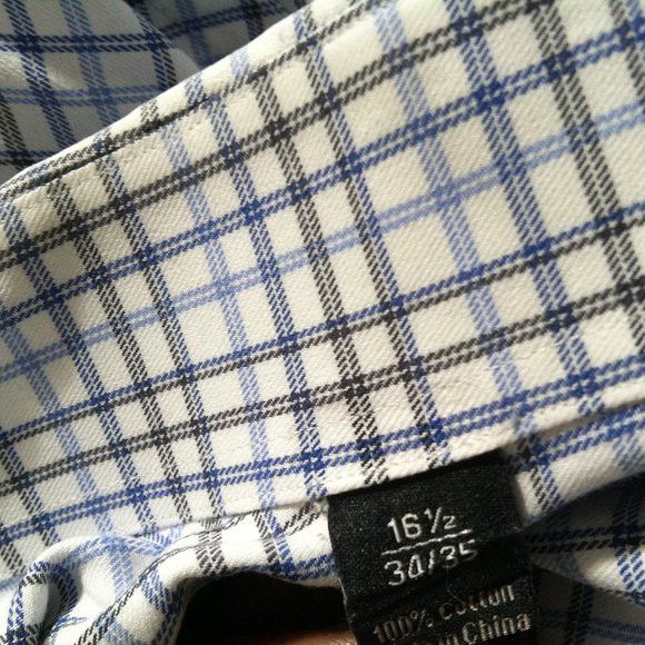 David Donahue DAVID DONAHUE MENS COTTON DRESS SHIRT SIZE: 16.5/34-35 Size US L / EU 52-54 / 3 - 7 Thumbnail
