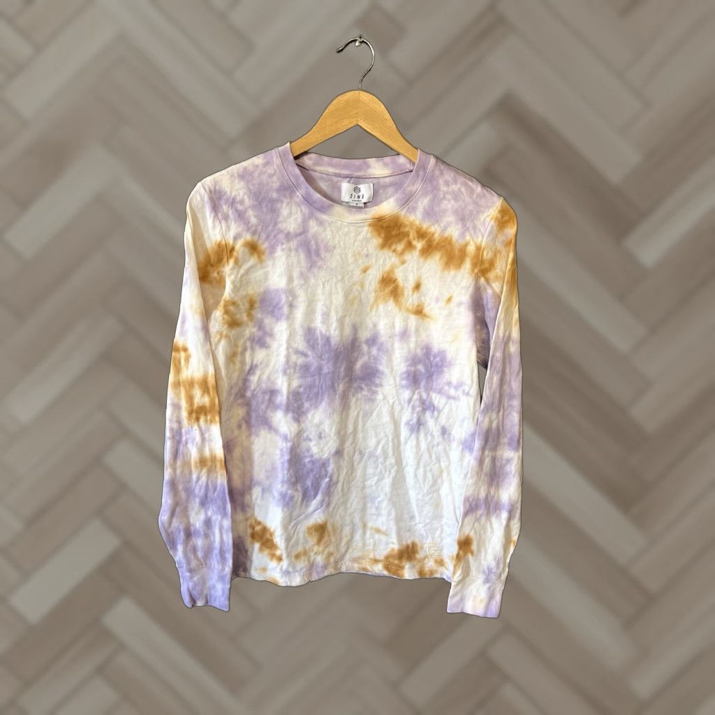 Zumiez Zine Womens T-Shirt Crew Neck Long Sleeve Multicolor Small NWT Tie Dye (Basic) Size S / US 4 / IT 40 - 1 Thumbnail
