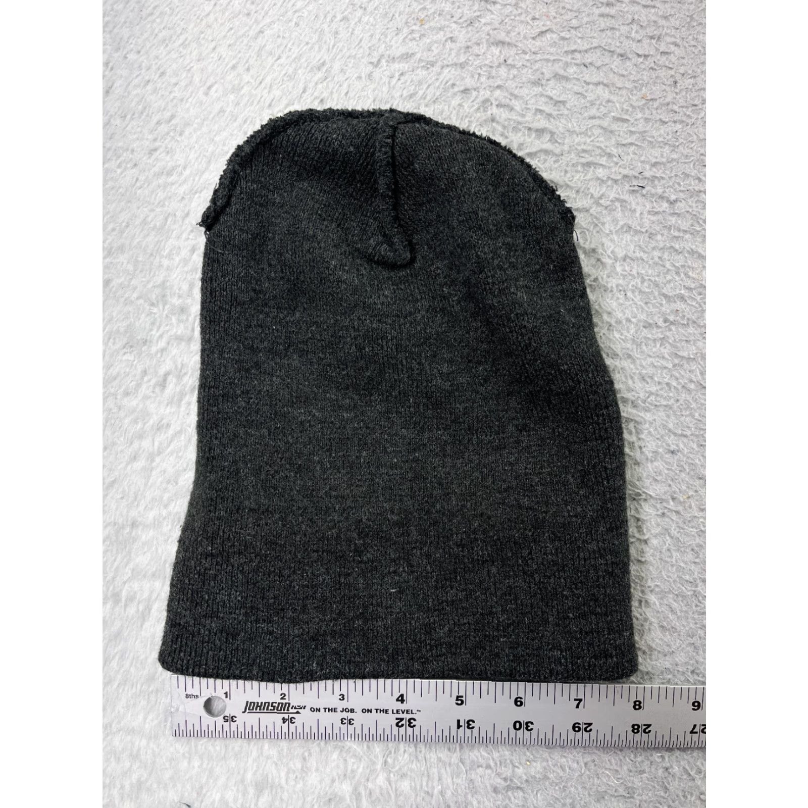 Vintage VINTAGE Beanie Toque Adult One Size Dark Heather Gray Knit Acrylic Snow Ski Winter Hat Unbranded Unisex Adults One Size Gray 90s Ski Theme Mens Womens Size ONE SIZE - 3 Thumbnail
