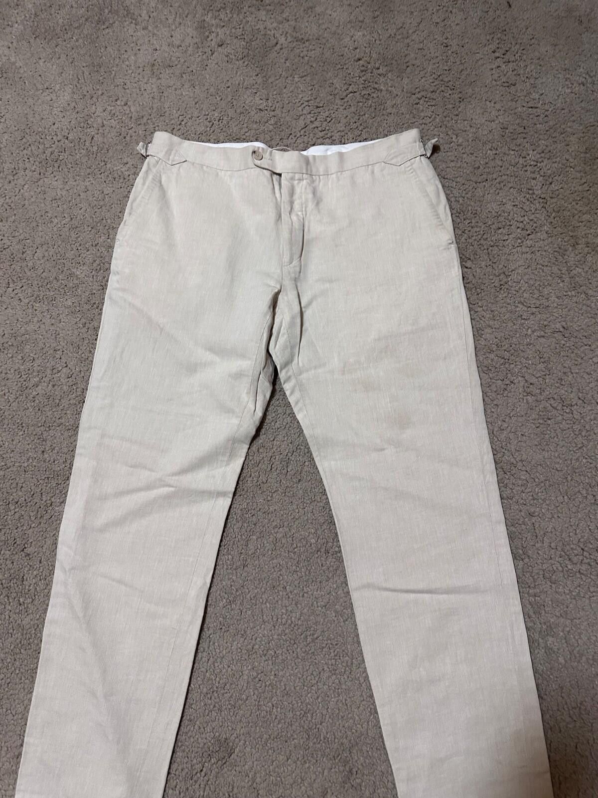 Suitsupply SuitSupply Brescia Turn Up Slim Fit Pants Cotton Mens Sz 52 Size US 44 / EU 60 - 3 Thumbnail