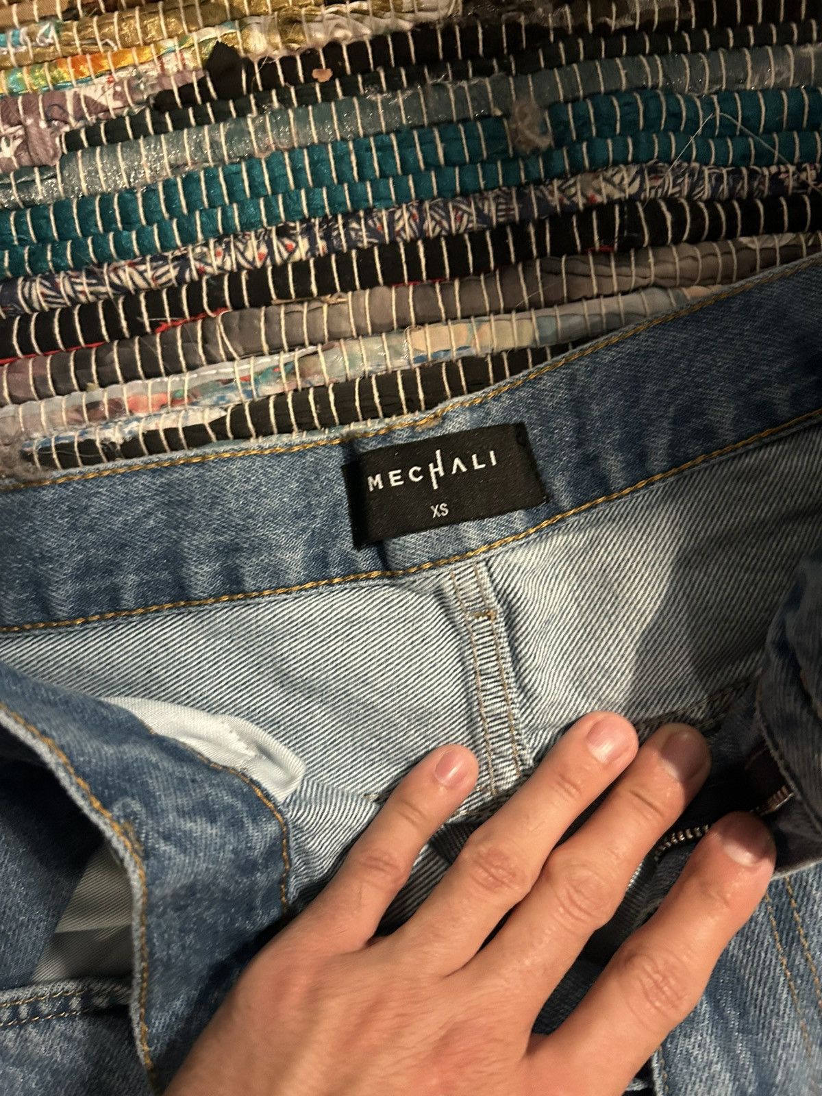 Other Mechali Flower-embroidered denim pants Size US 30 / EU 46 - 4 Thumbnail