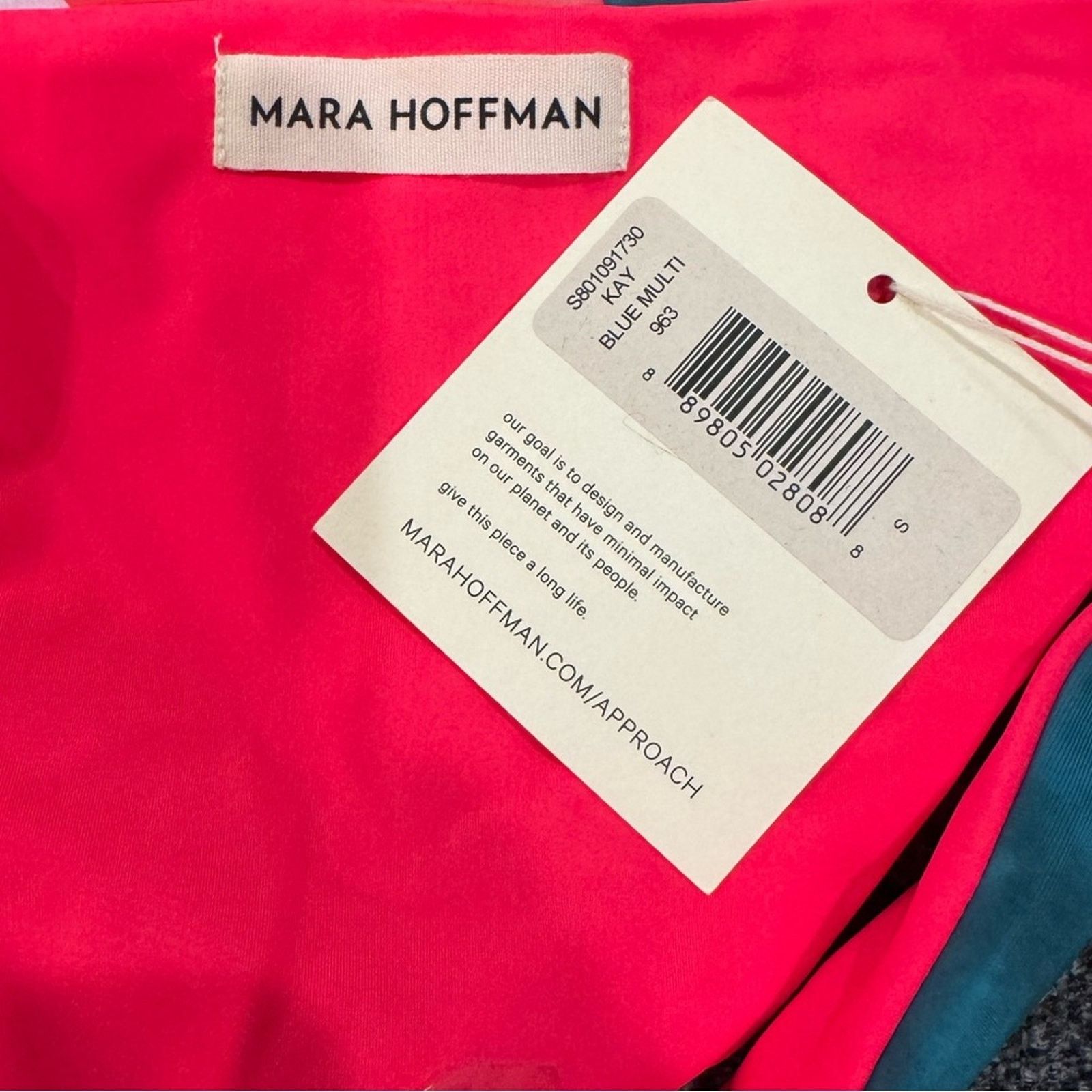 Mara Hoffman Mara Hoffman Astrid Triangle Bikini - Blue Multi Size S & M Size ONE SIZE - 3 Thumbnail