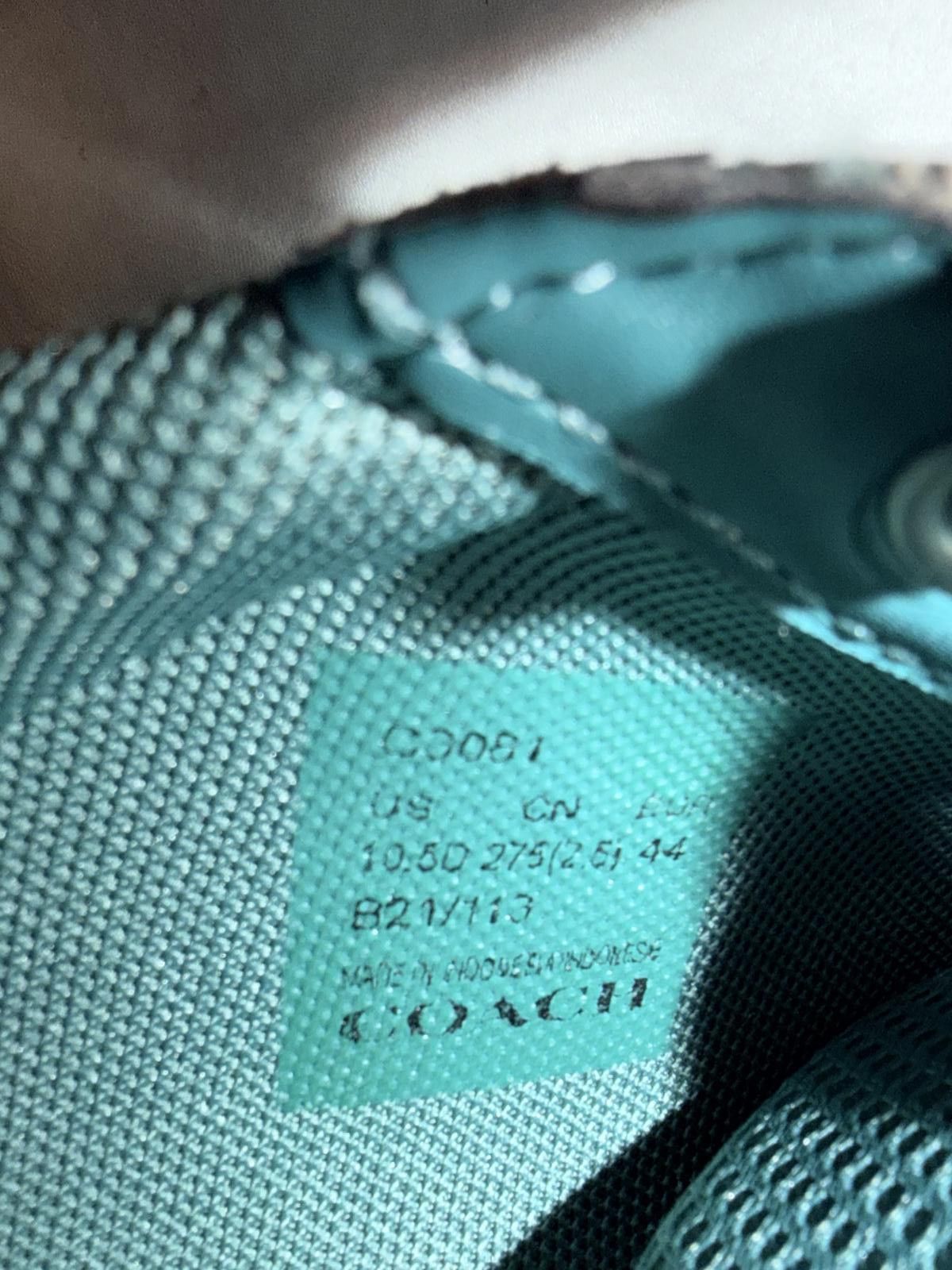Coach Coach Mens Clip Low Top Sneaker 10.5D Chalk Ocean C3081 Size US 10.5 / EU 43-44 - 7 Thumbnail