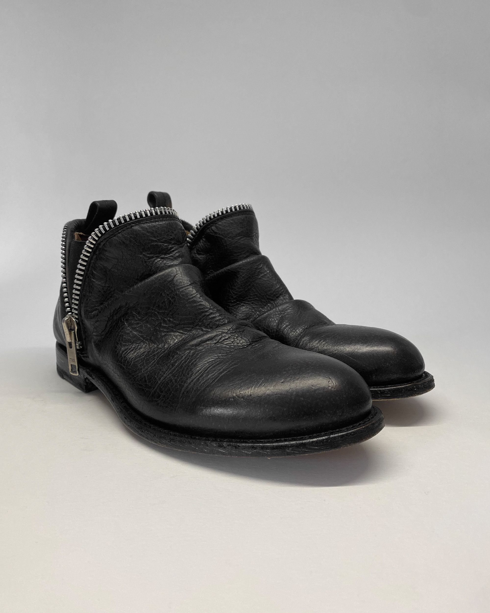 John Fluevog 1990s Zip Leather Shoes Size US 8 / IT 38 - 9 Thumbnail