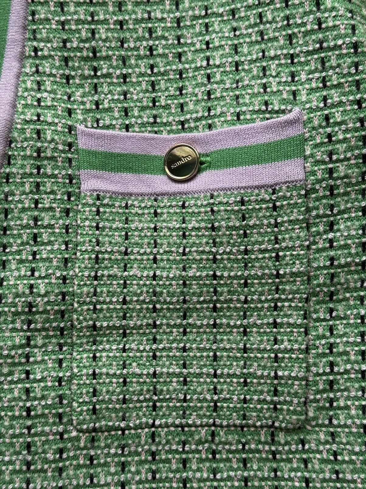 Designer × Sandro Sandro oldmoney style jacquard cardigan sweater Size XS / US 0-2 / IT 36-38 - 5 Thumbnail