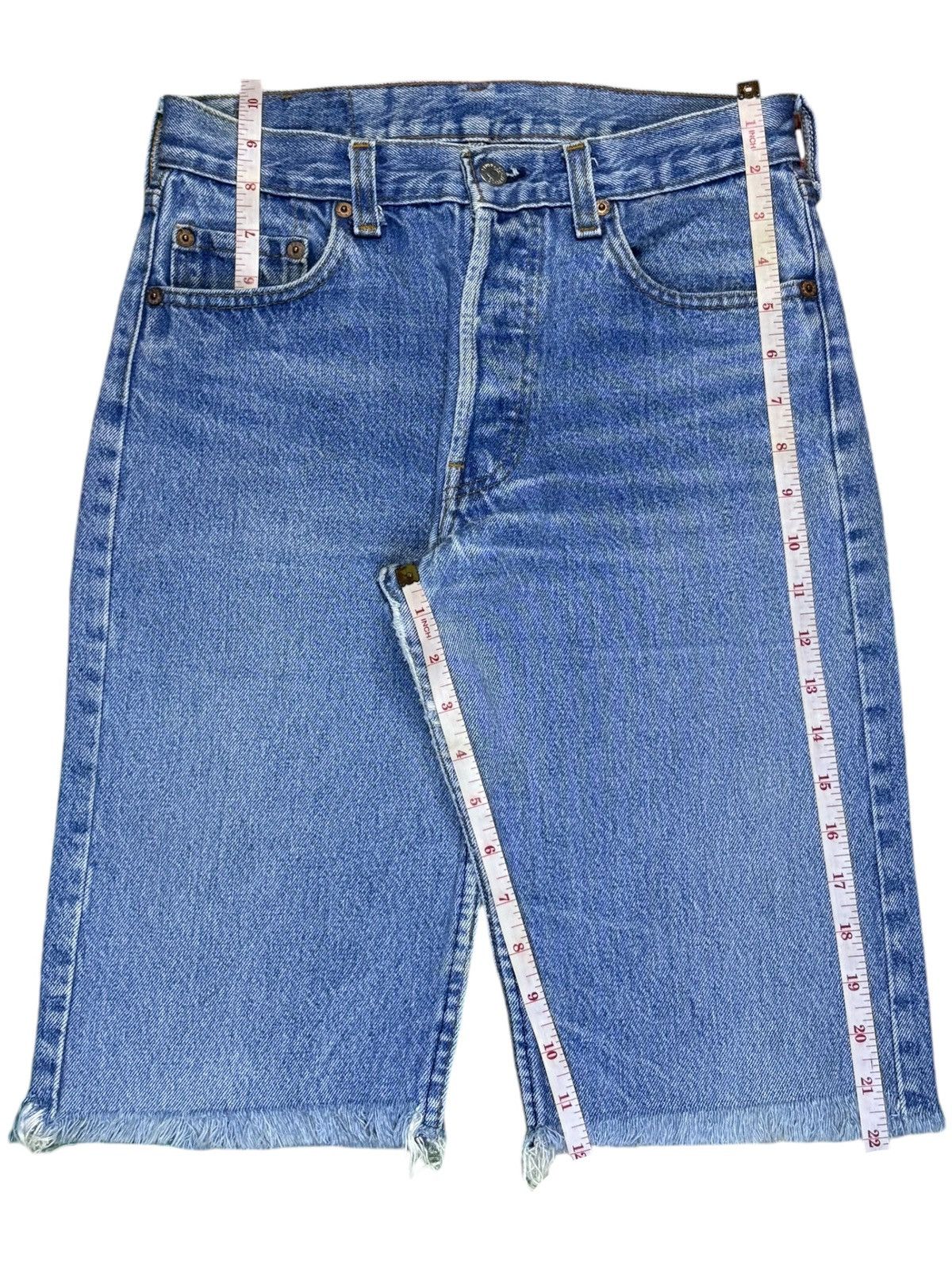 Levi's SALES🔥Vintage 80s Levis 501 Blue Wash Distress Jean Shorts Size US 27 - 13 Thumbnail