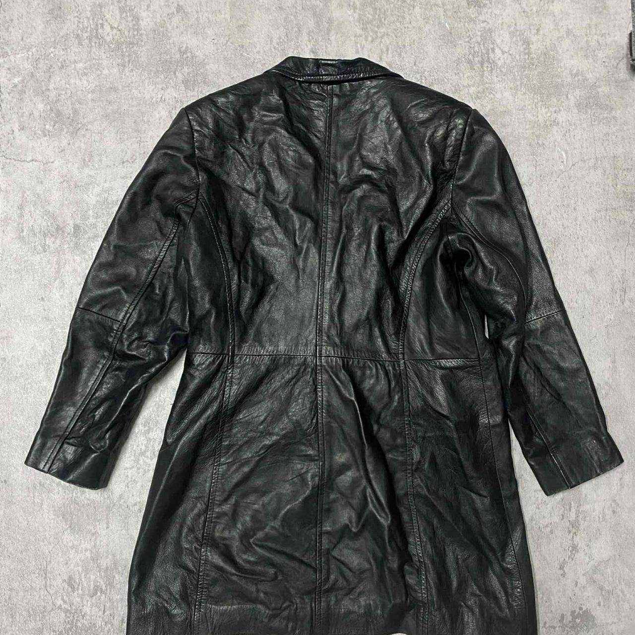Other Black leather coat with button front and pockets leather Size ONE SIZE - 4 Thumbnail