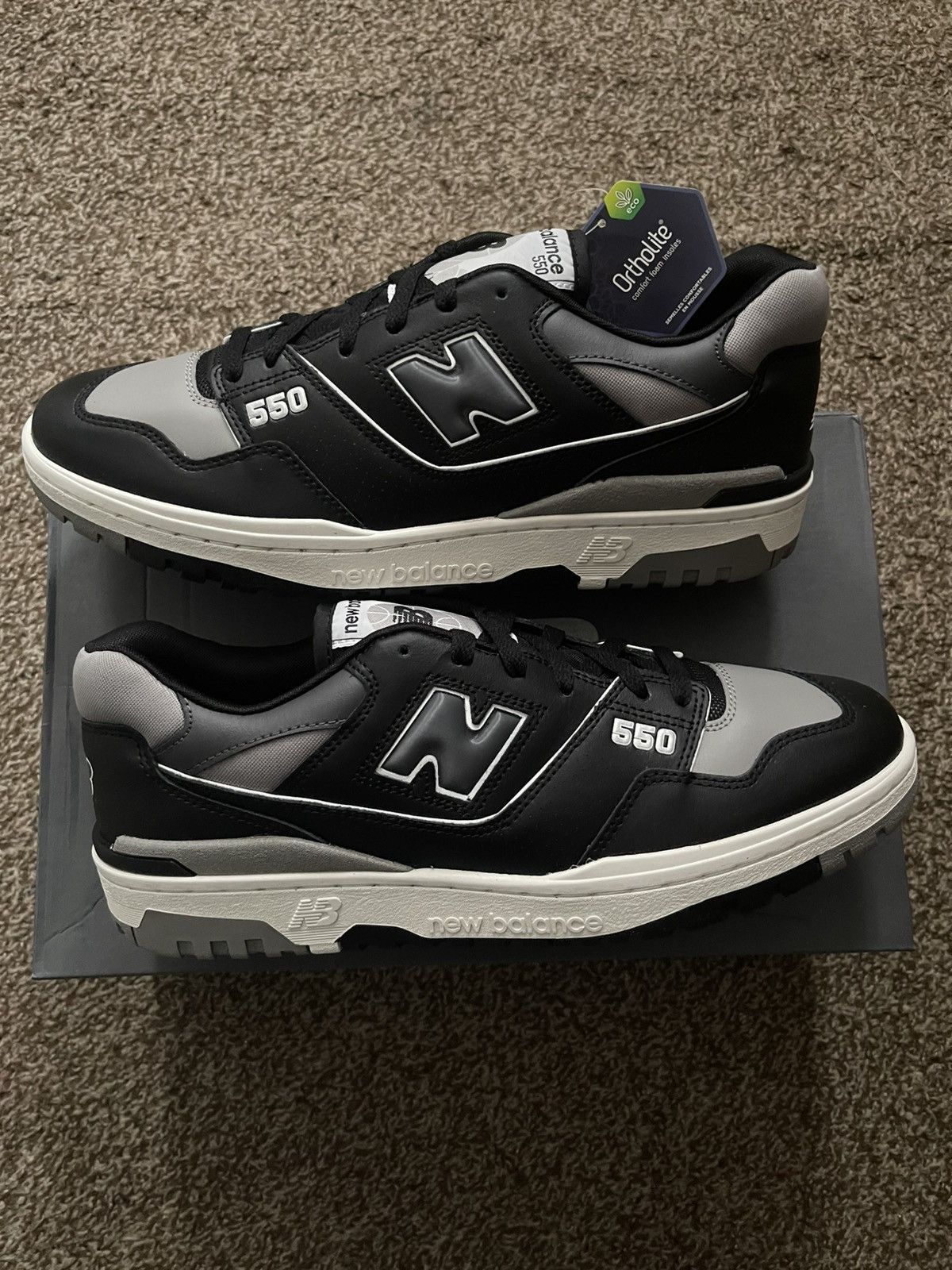 New Balance *New* New Balance 550 Shadow BB550SR1 Grey / Black Size US 13 / EU 46 - 1 Thumbnail