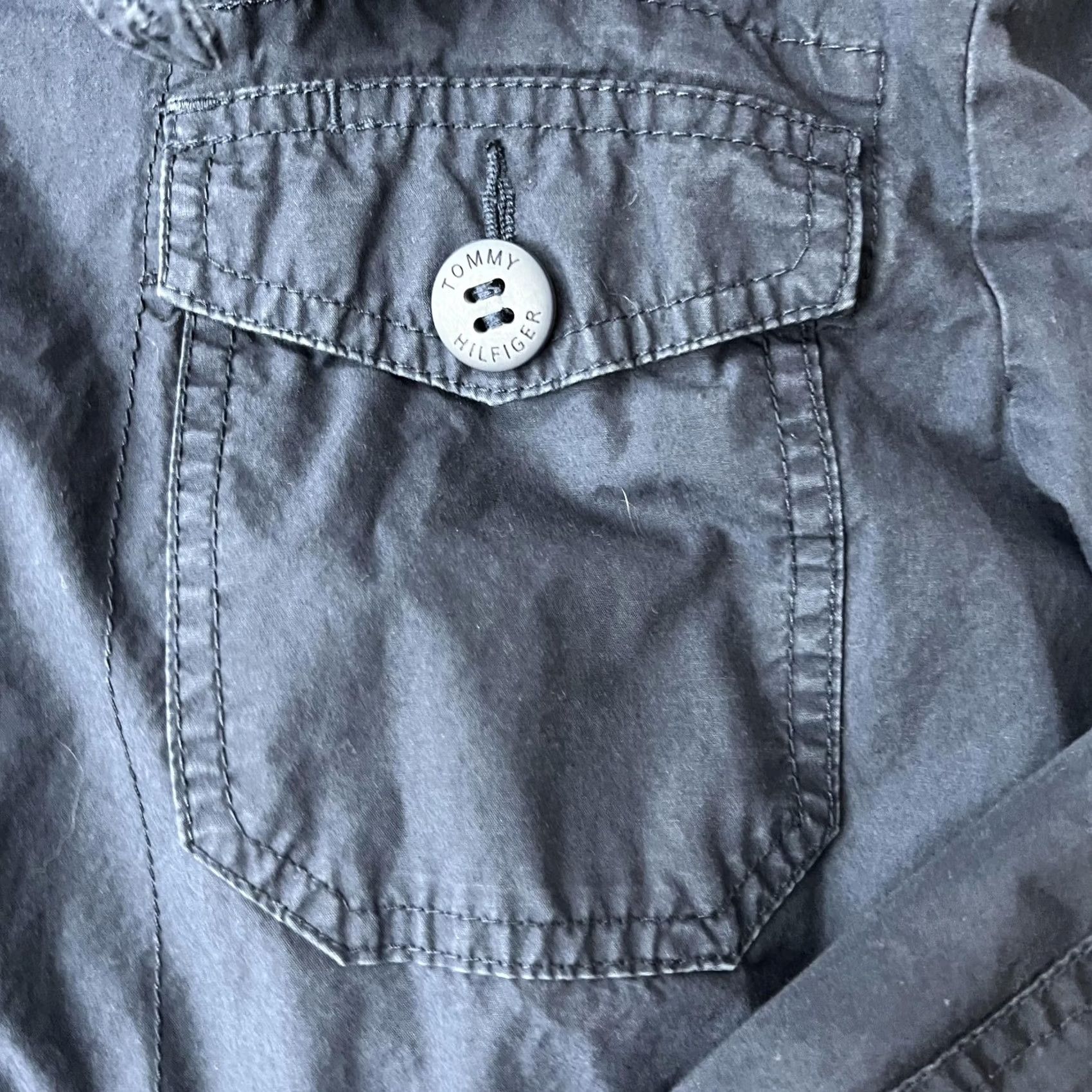 Tommy Hilfiger VINTAGE Tommy Hilfiger Jacket Womens XS Blue Cotton Twill Military Utility Zip Lined Size XS / US 0-2 / IT 36-38 - 4 Thumbnail