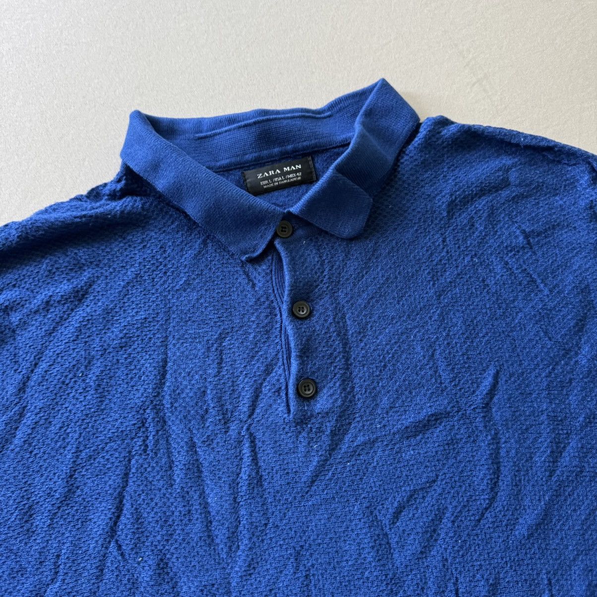 Zara Zara Textured KNIT POLO SHIRT Size US L / EU 52-54 / 3 - 3 Thumbnail