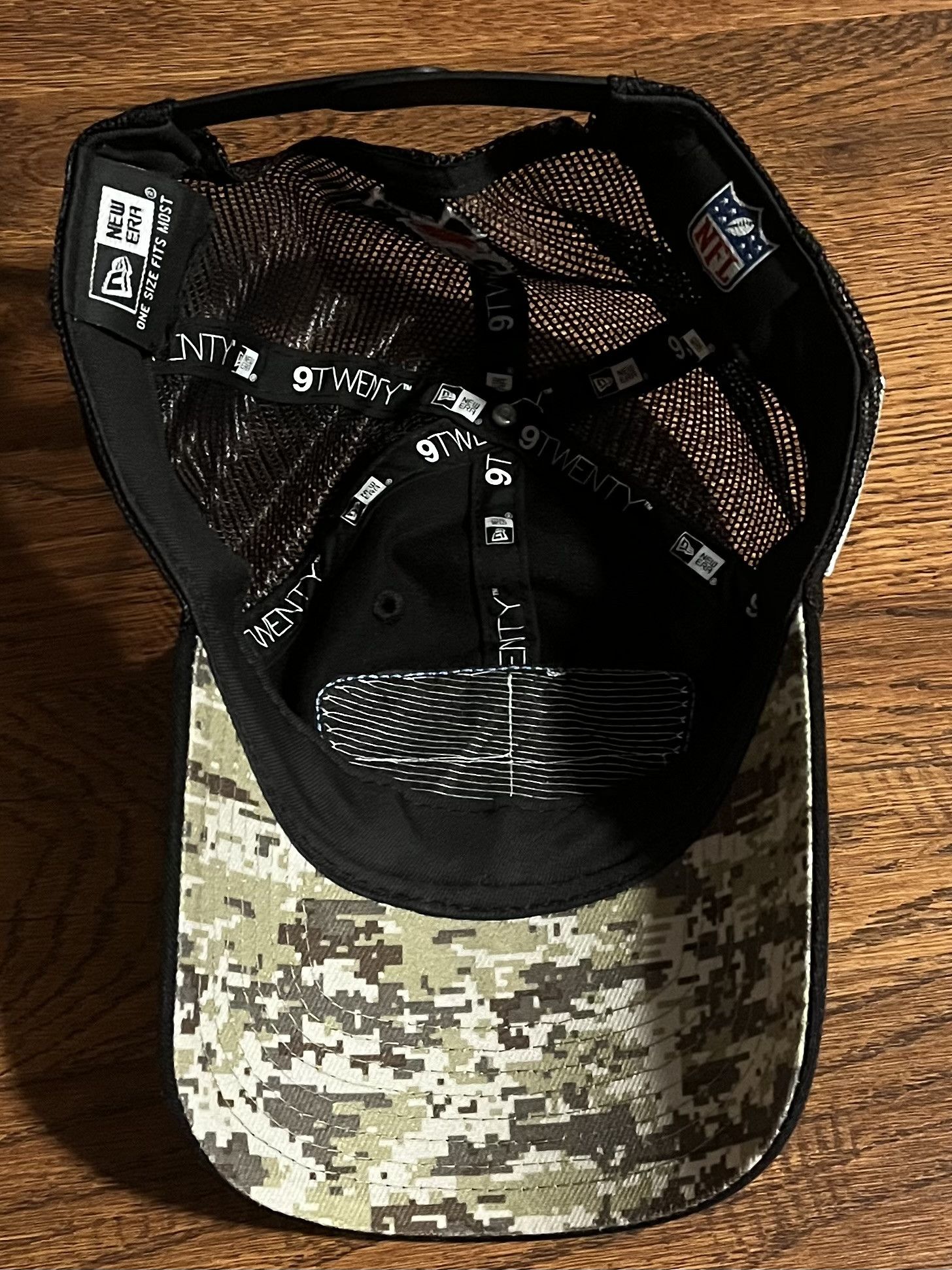 New Era New Era Detroit Lions Service Trucker Camo Snapback Hat Size ONE SIZE - 3 Thumbnail