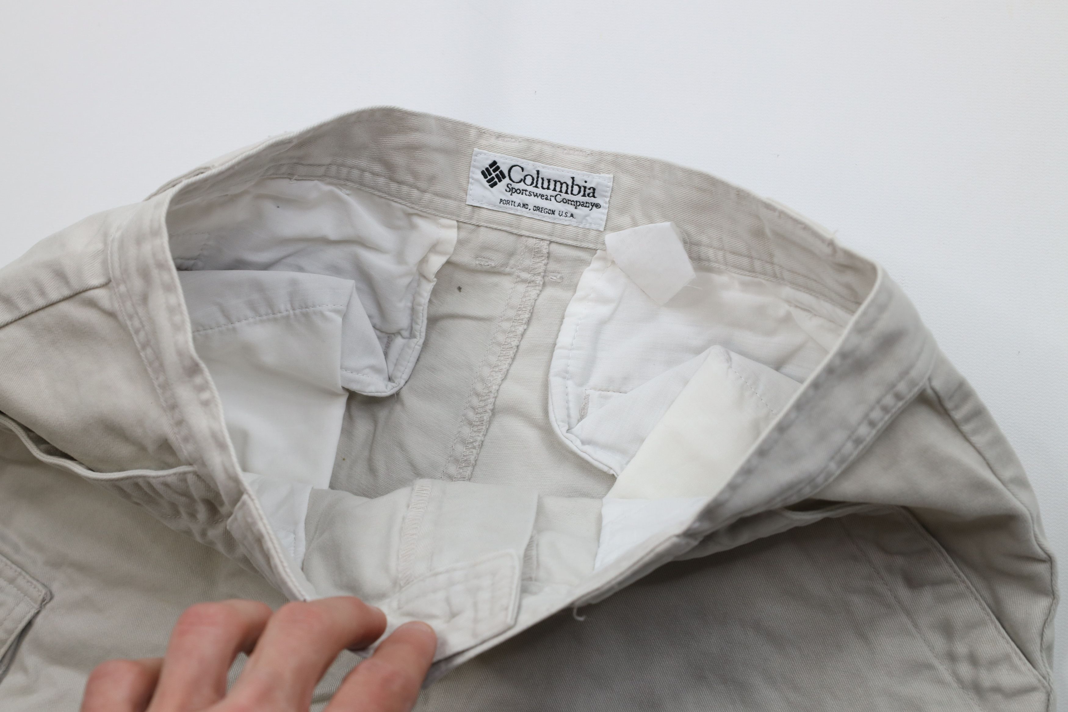Columbia Vintage 90s Columbia Trekking Cargo Shorts Beige Cotton Size US 30 / EU 46 - 6 Thumbnail