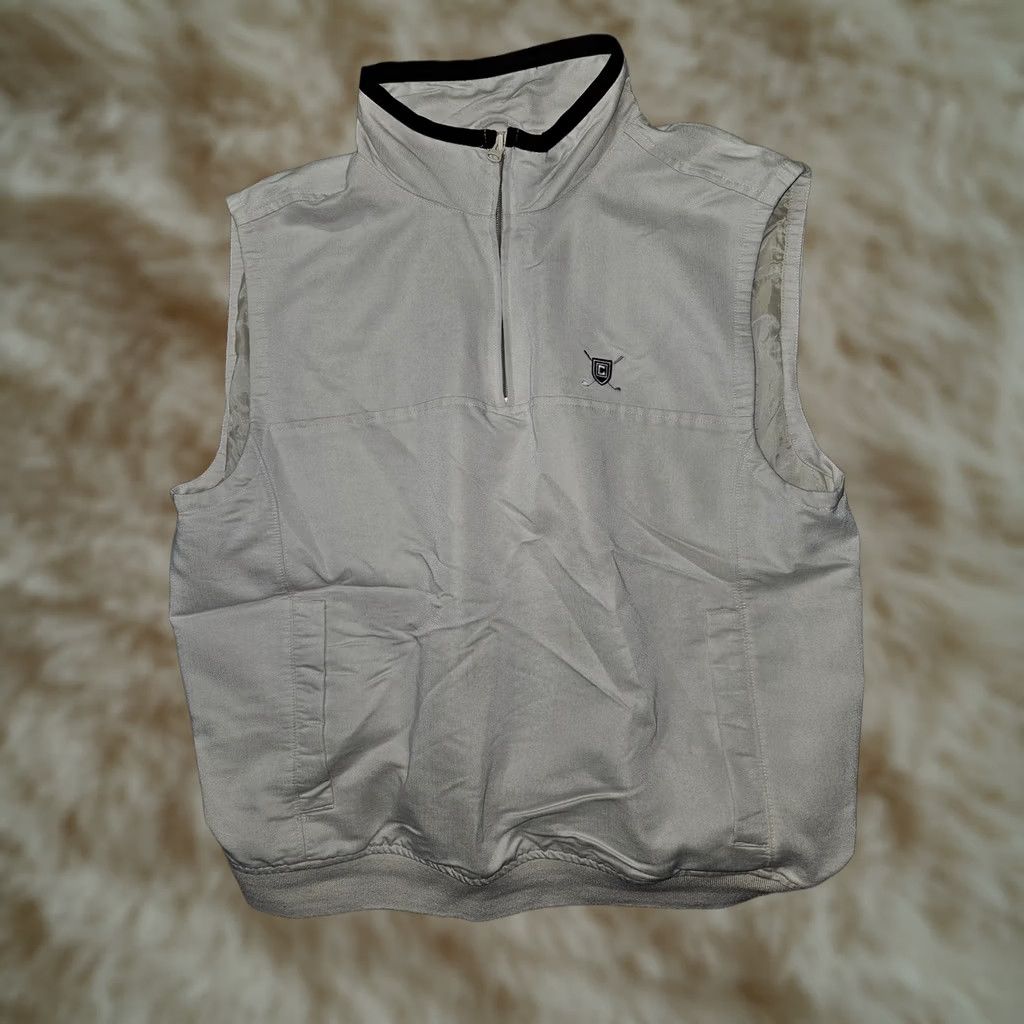 Chaps Chaps Windbreaker Vest Mens L Gray 1/4 Zip Pockets Lightweight Lined Golf Pullover Size US L / EU 52-54 / 3 - 1 Thumbnail