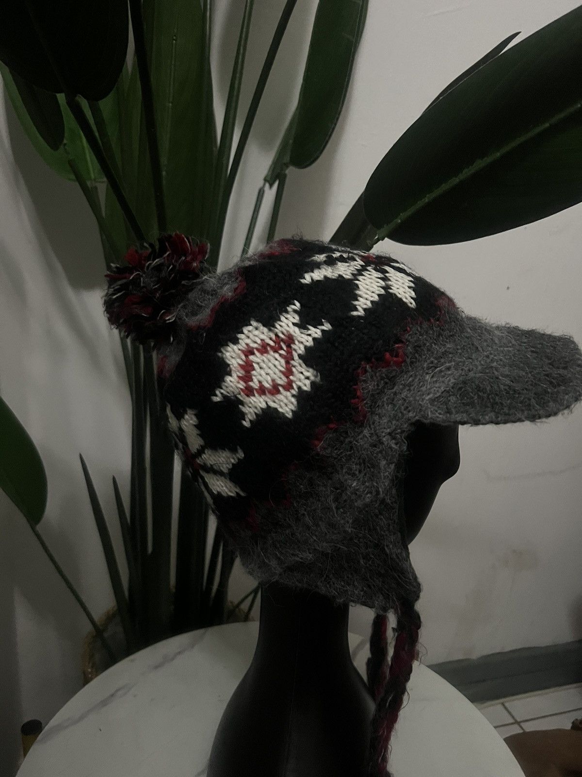 Japanese Brand × Vintage SICK‼️MOHAIR WOOL PHENIX EAR FLAT BEANIE HAT Size ONE SIZE - 2 Thumbnail